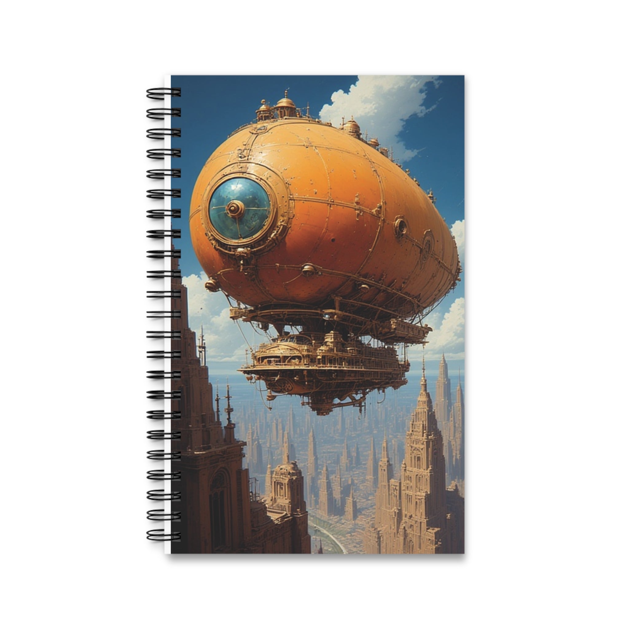 Steampunk Airship Adventure Unlined Journal – Vintage Fantasy Sketchbook