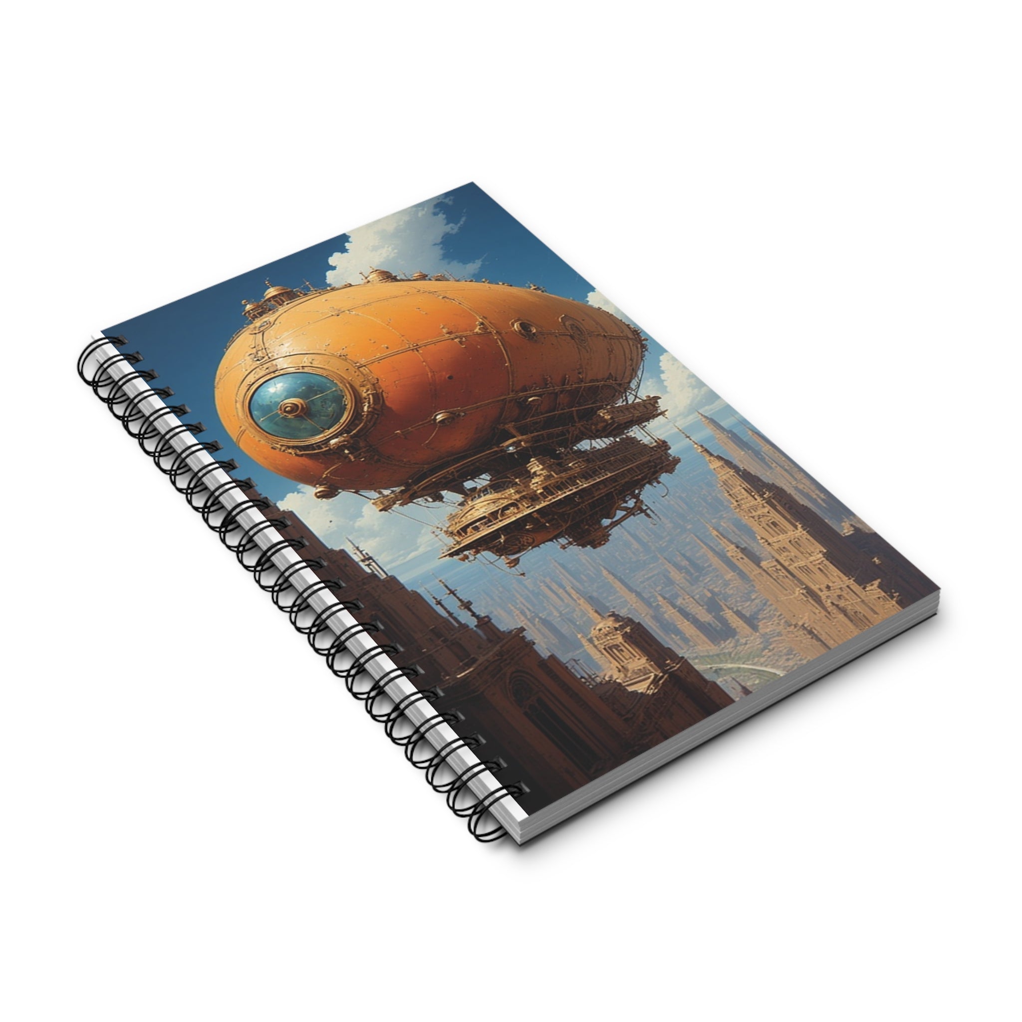 Steampunk Airship Adventure Unlined Journal – Vintage Fantasy Sketchbook