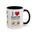 I Love Quantum Entanglement Mug | Funny Science Coffee Cup - Mutantur Labs LLC