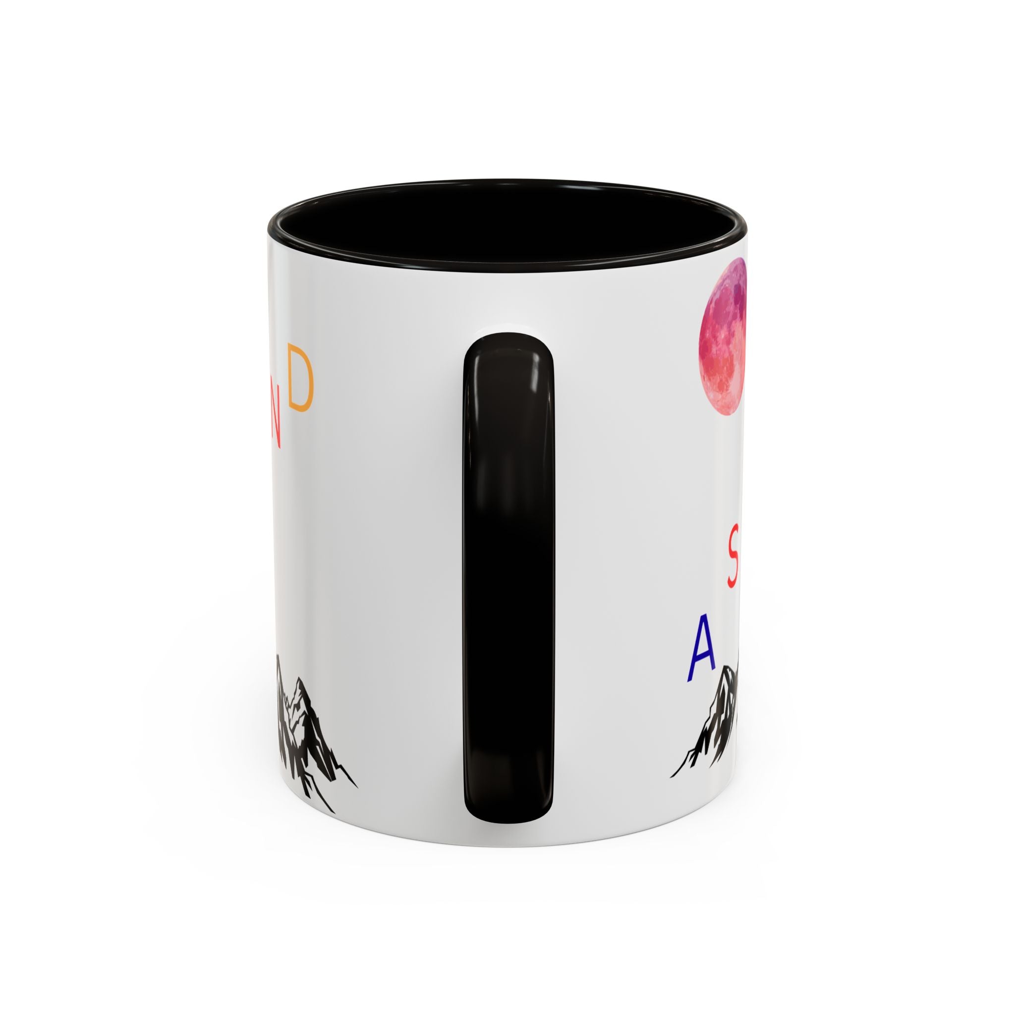 Ascend Mountain Moon Mug — Inspirational White Ceramic Coffee Cup - Mutantur Labs LLC