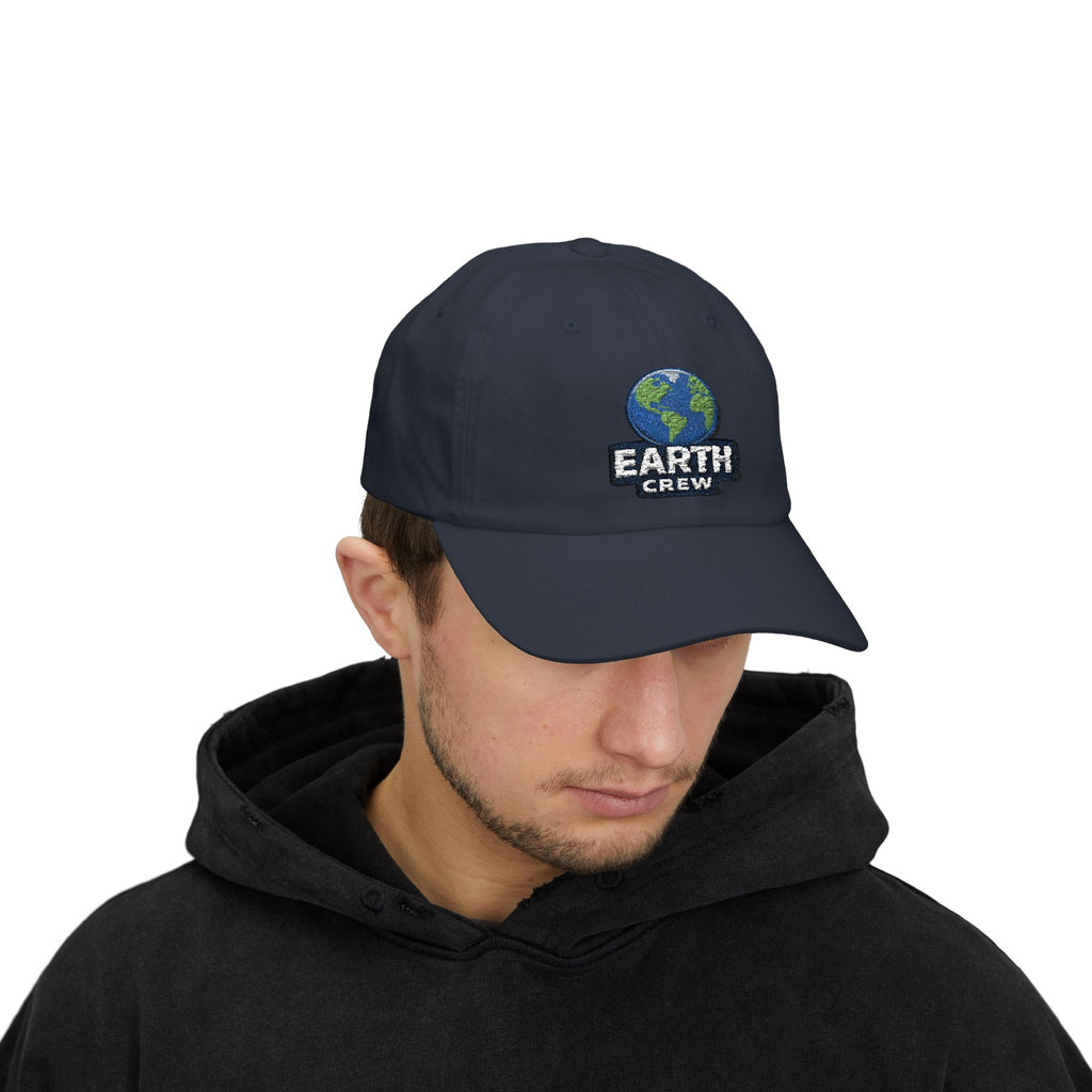 Earth Crew Dad Cap – Embroidered Globe Baseball Hat - Mutantur Labs LLC