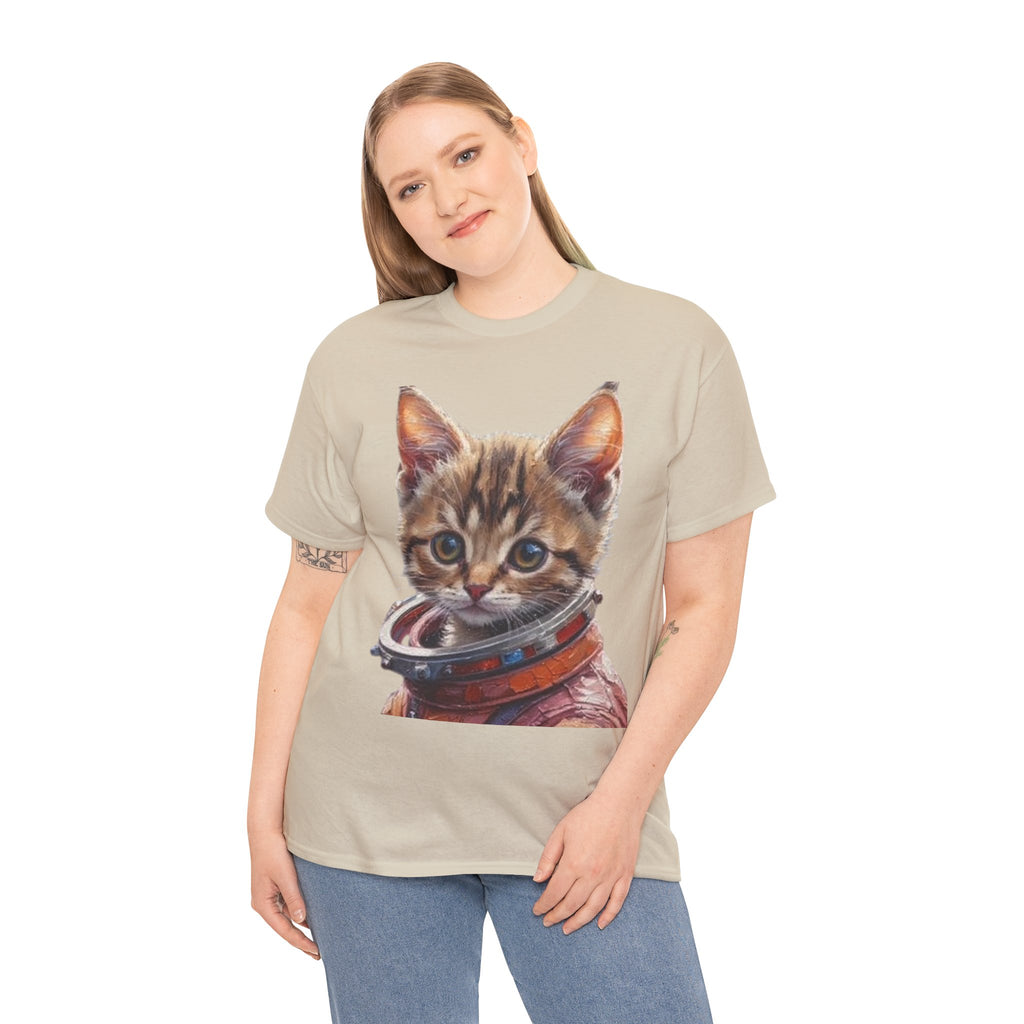 Astronaut Kitty Unisex Heavy Cotton Tee