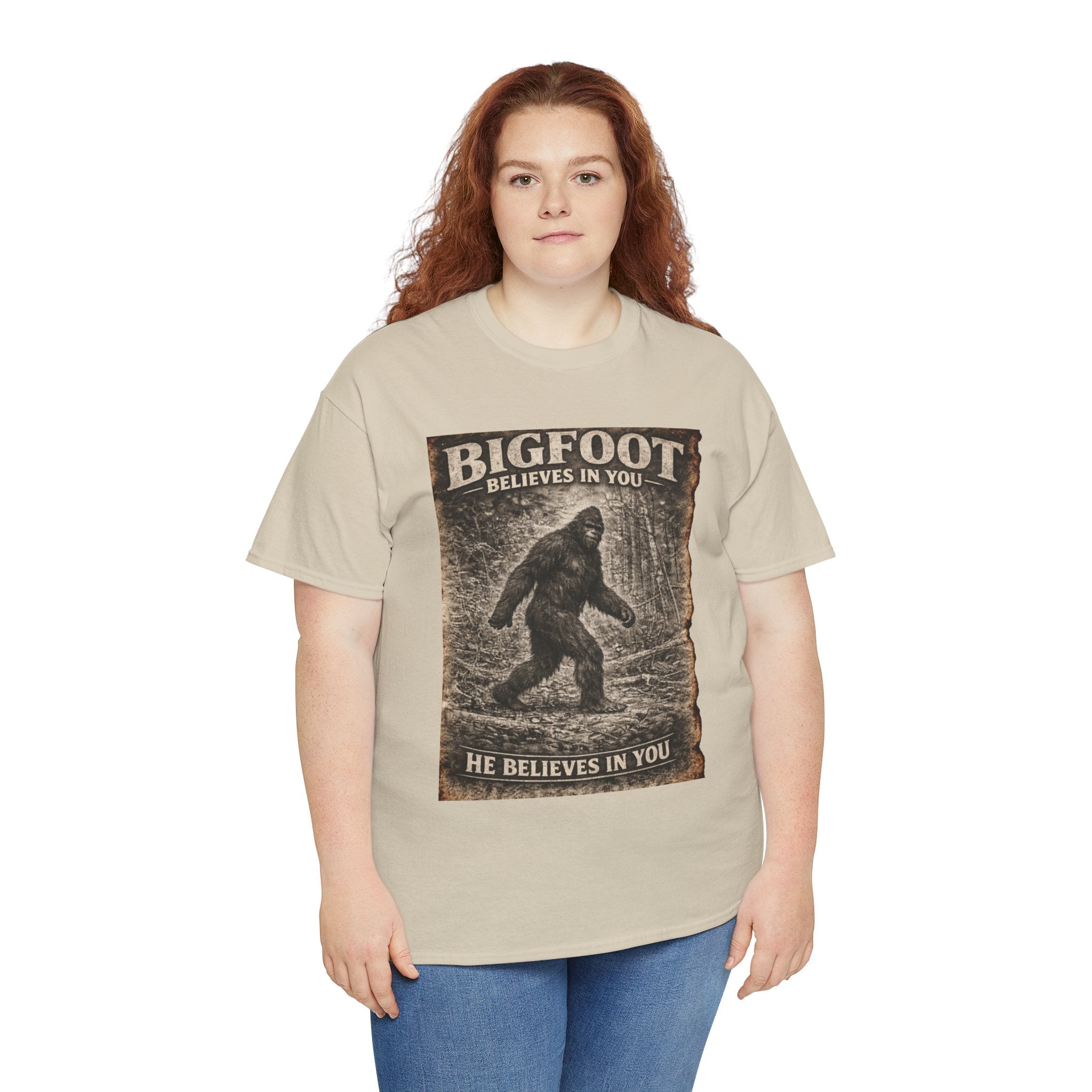 Bigfoot Believes In You T-Shirt — Vintage Sasquatch Graphic Tee - Mutantur Labs LLC