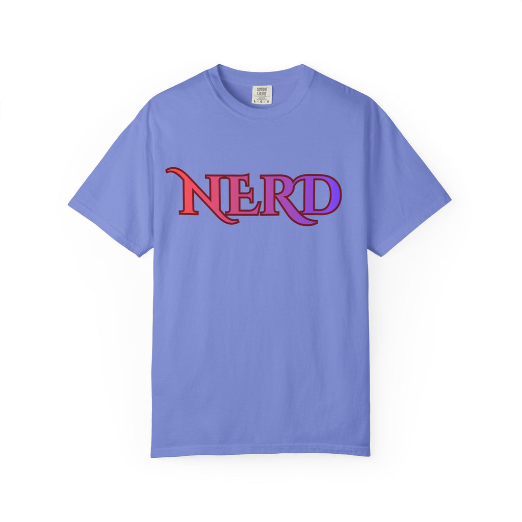 Funny Nerd Shirt, colorful lettering, Cool Nerd gifts Science Nerd Unisex Comfort Colors tee - Mutantur Labs LLC