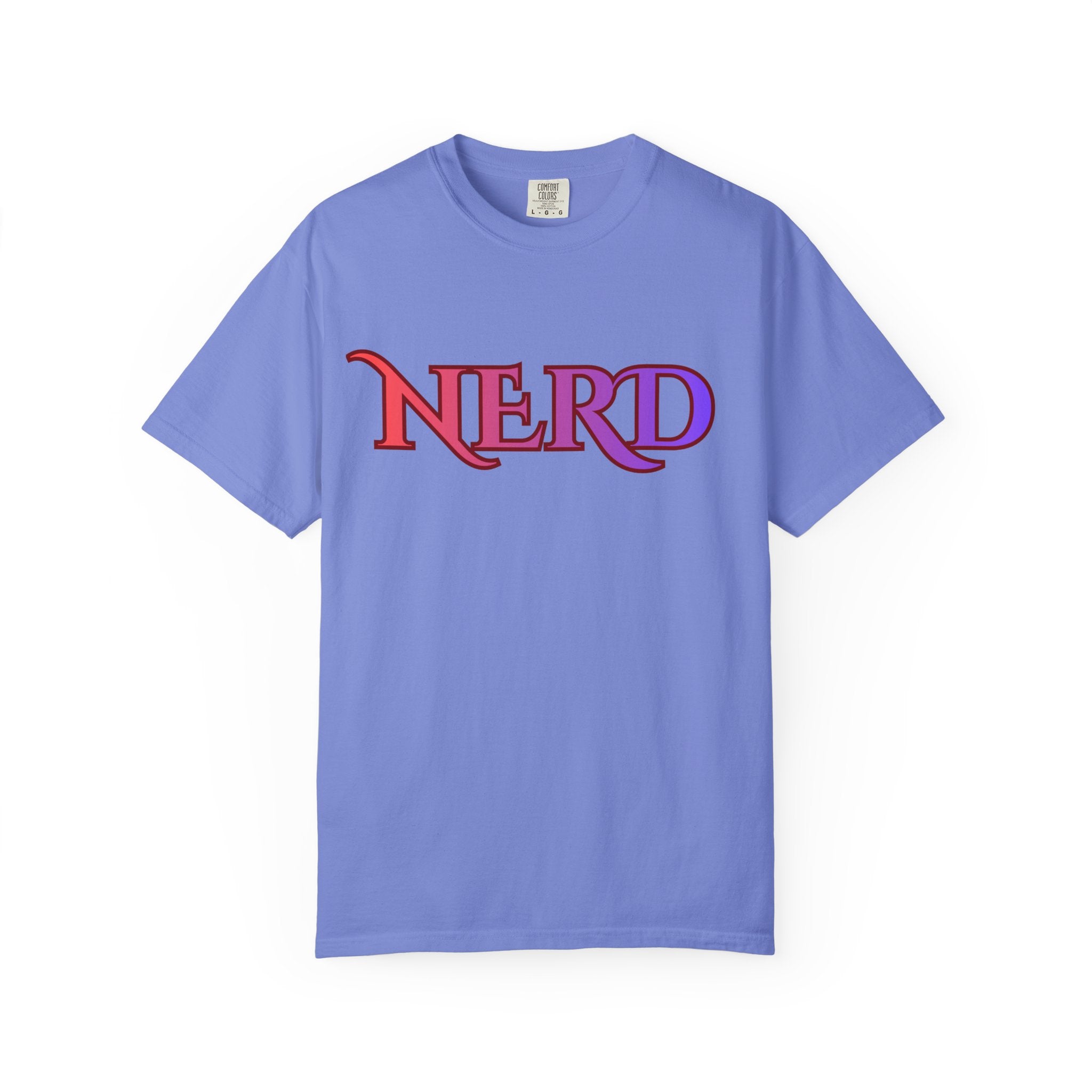 Funny Nerd Shirt, colorful lettering, Cool Nerd gifts Science Nerd Unisex Comfort Colors tee - Mutantur Labs LLC