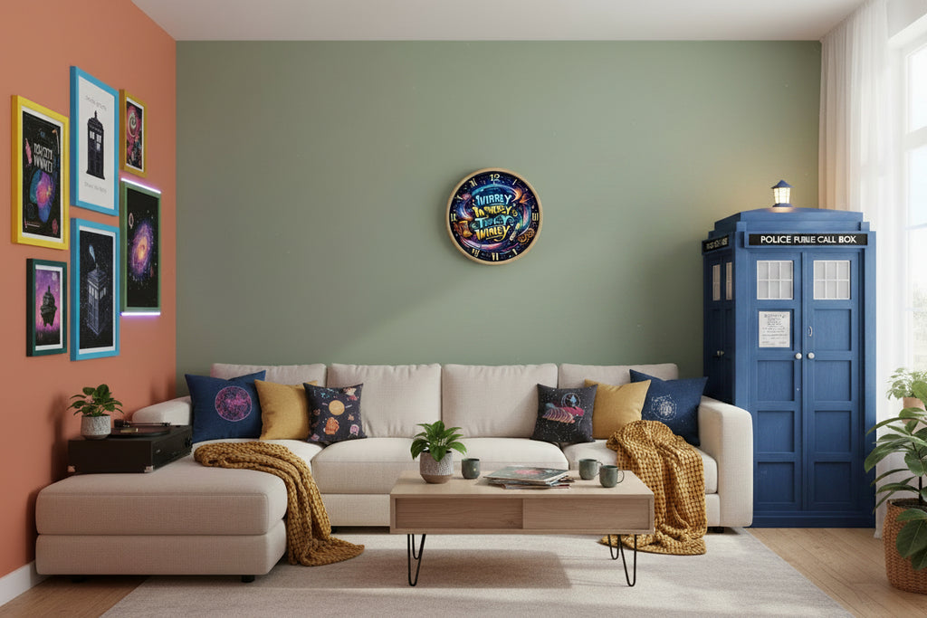 Wibbly Wobbly Timey Wimey Wall Clock — Doctor Who Inspired Galaxy Clock - Mutantur Labs LLC