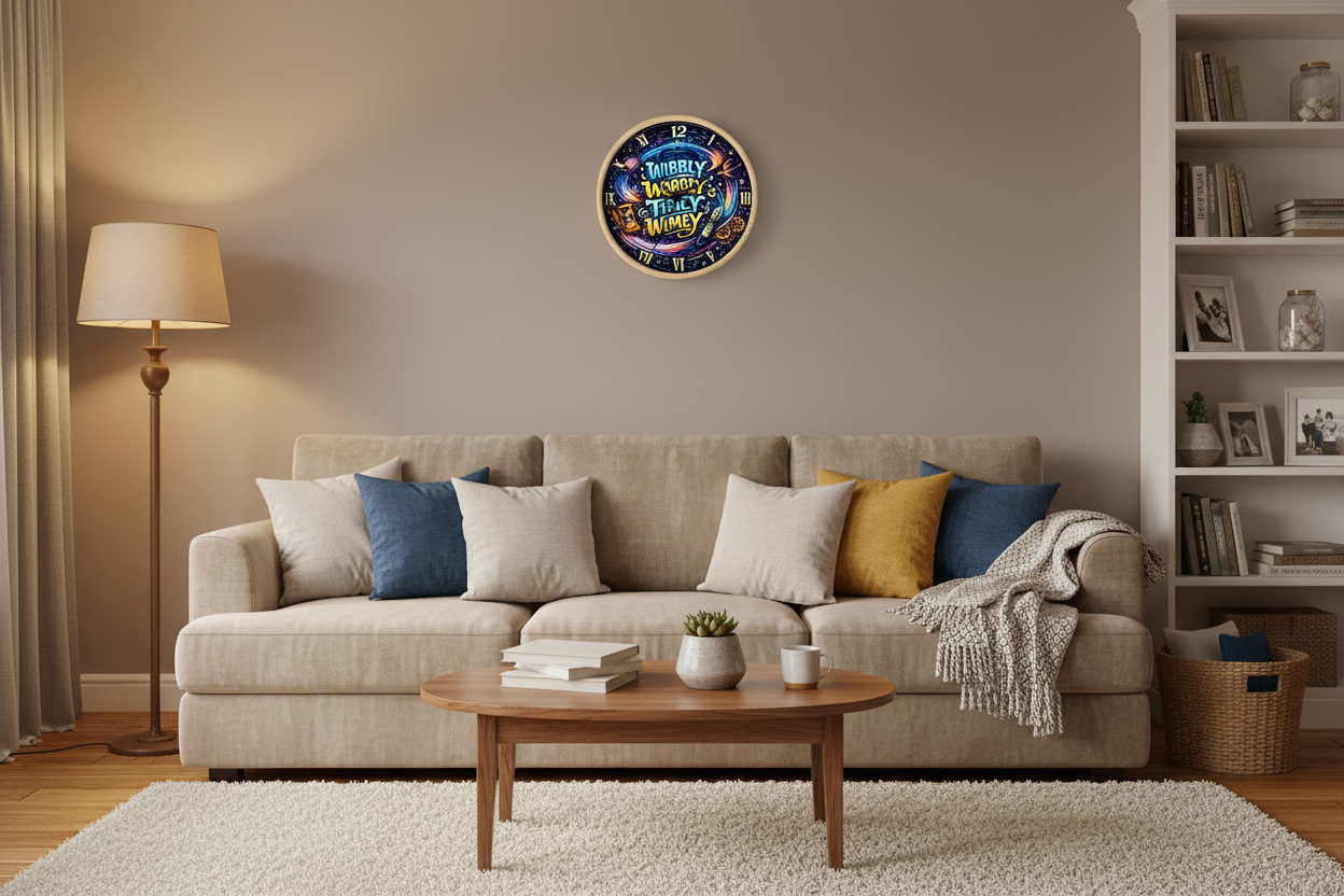 Wibbly Wobbly Timey Wimey Wall Clock — Doctor Who Inspired Galaxy Clock - Mutantur Labs LLC