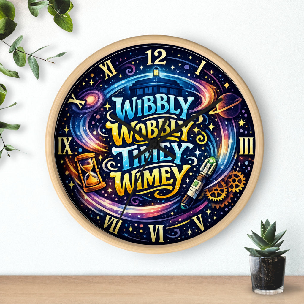 Wibbly Wobbly Timey Wimey Wall Clock — Doctor Who Inspired Galaxy Clock - Mutantur Labs LLC