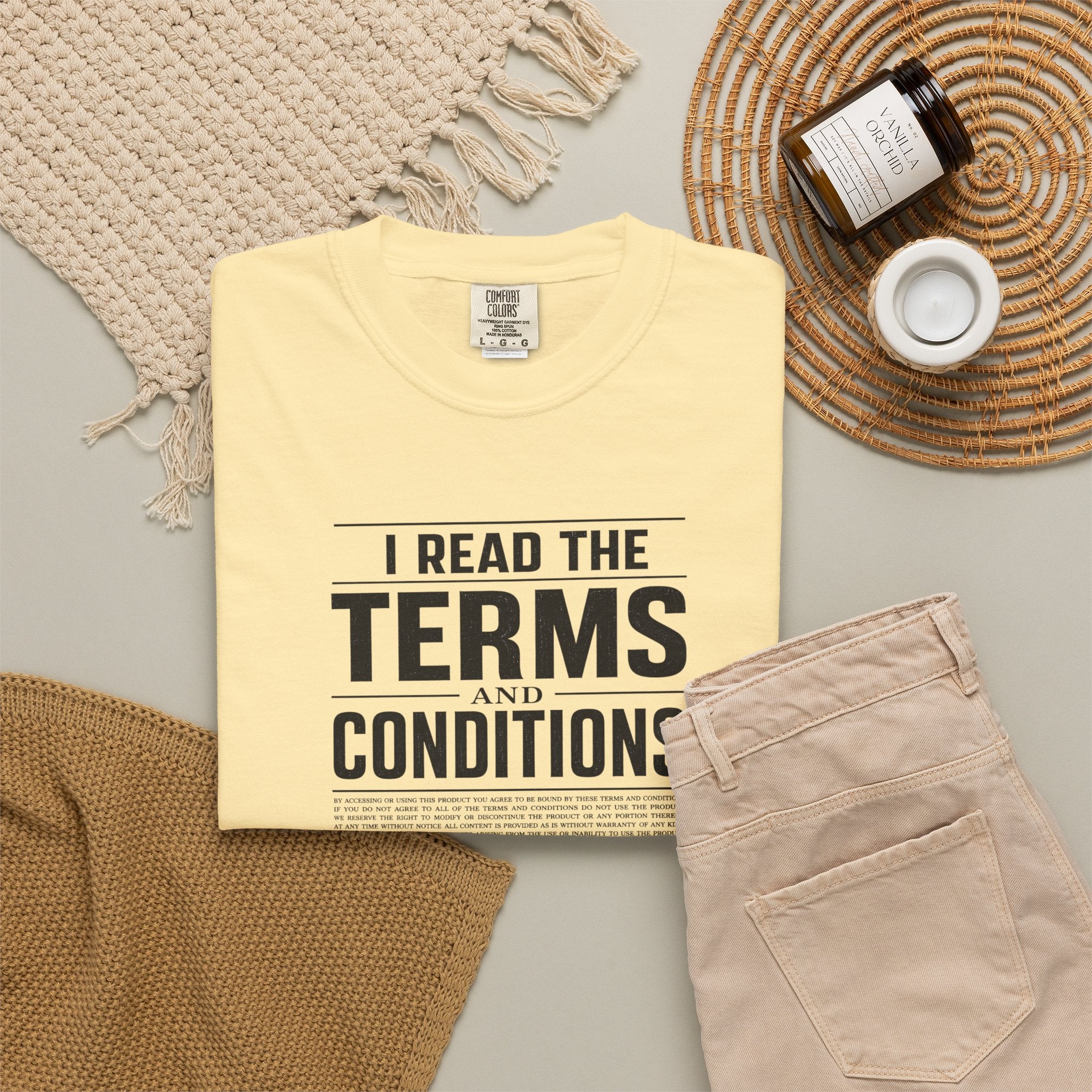 “I Read the Terms and Conditions… Just Kidding” Comfort Colors Tee