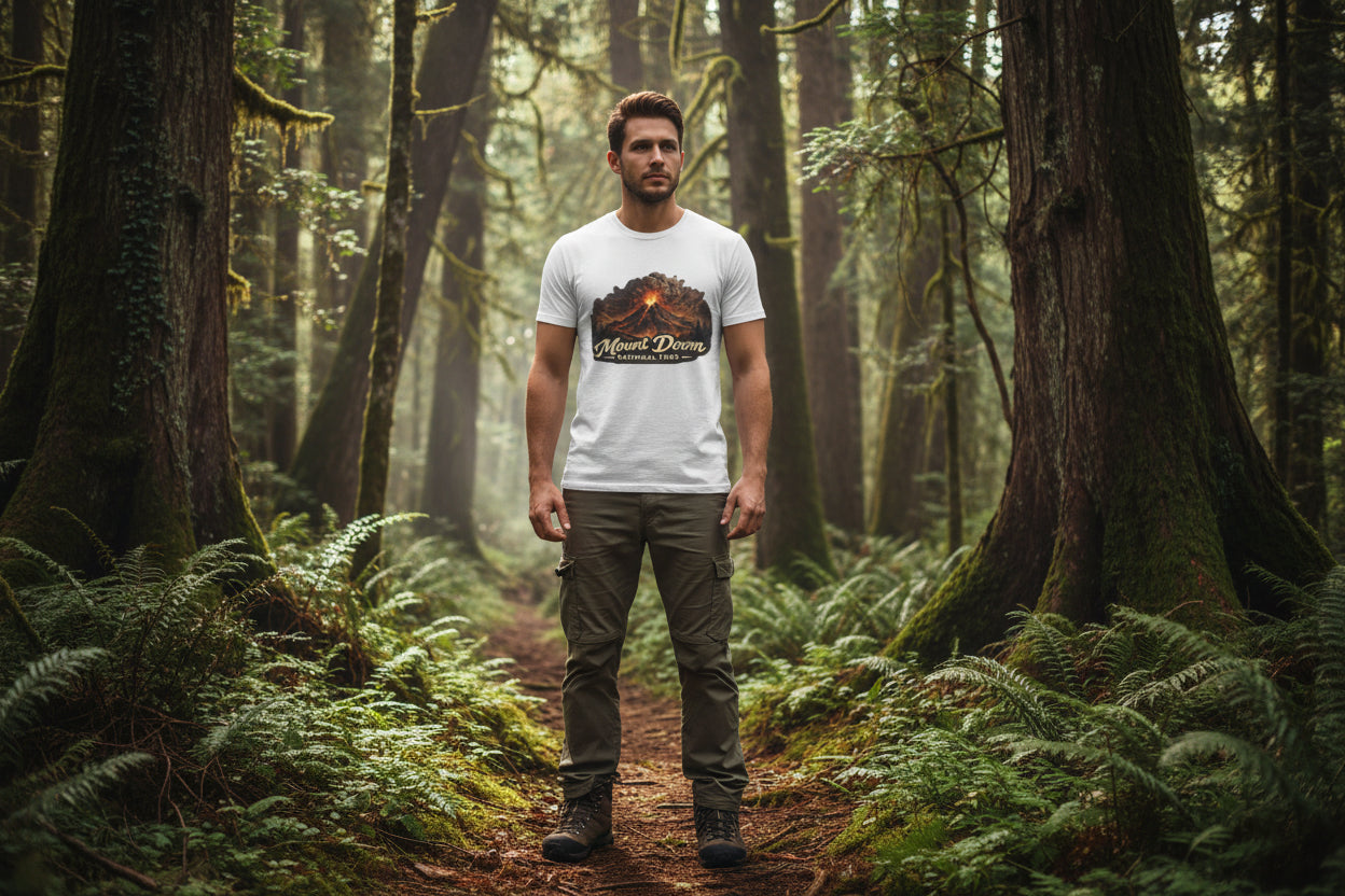 Mount Doom National Park T-Shirt — Volcanic Eruption Graphic Tee - Mutantur Labs LLC