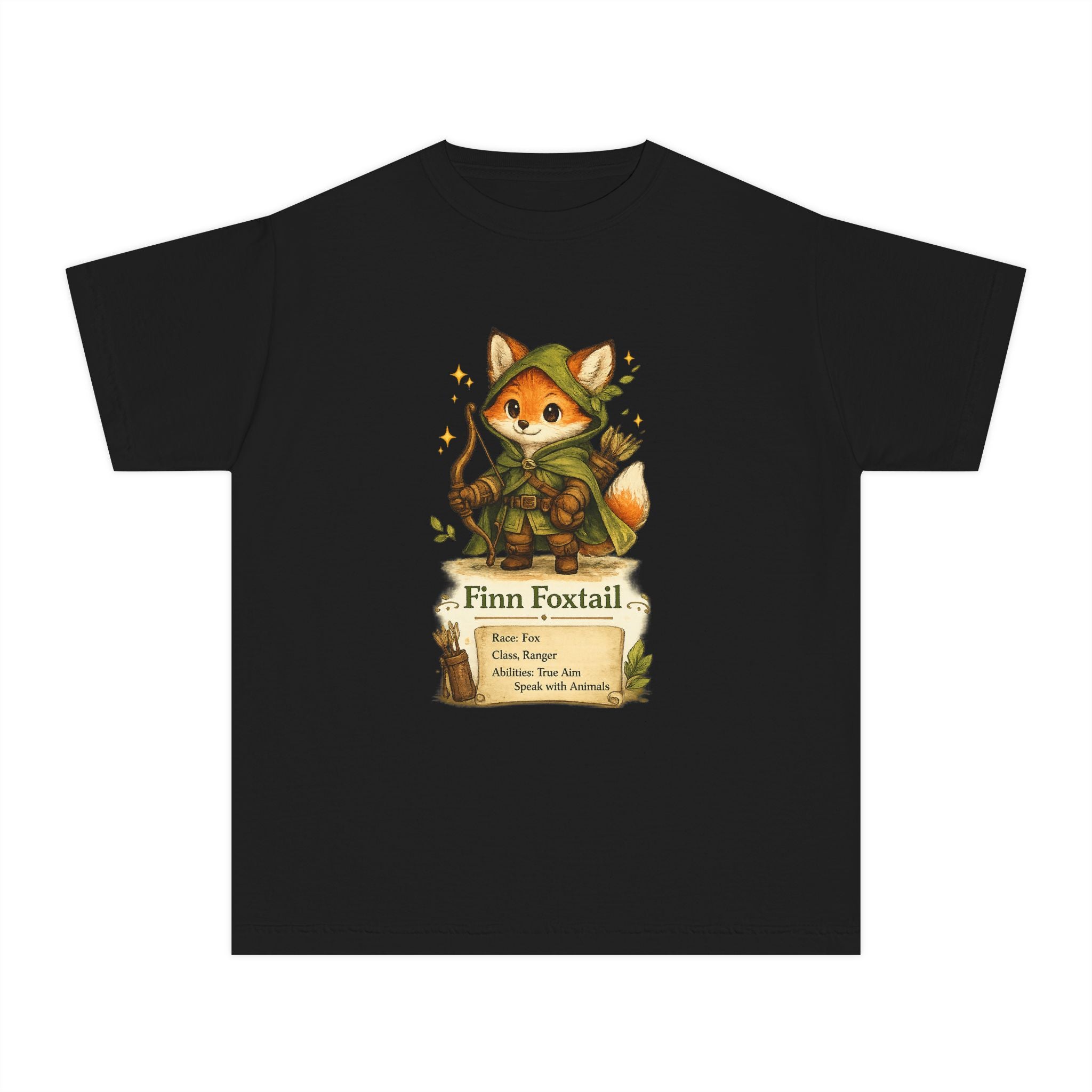 Finn Foxtail Kids Fox Ranger T-Shirt — Cute Fantasy Character Tee