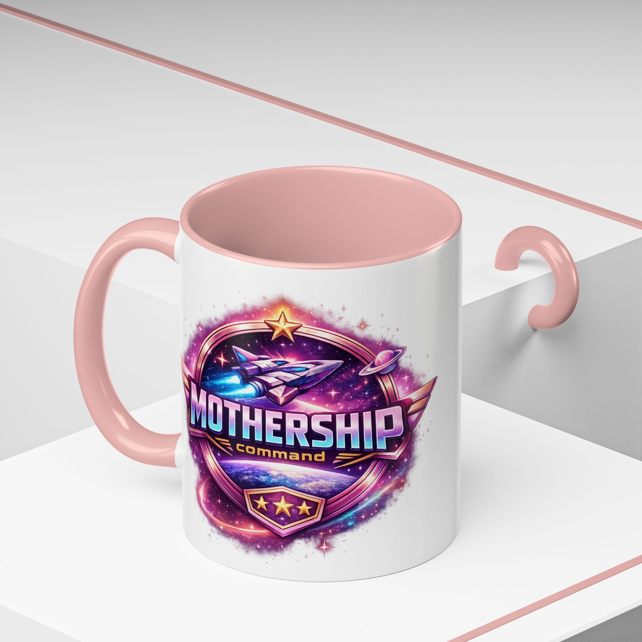 MOTHERSHIP Command Mug | Funny Sci-Fi Mom Accent Coffee Mug - Mutantur Labs LLC