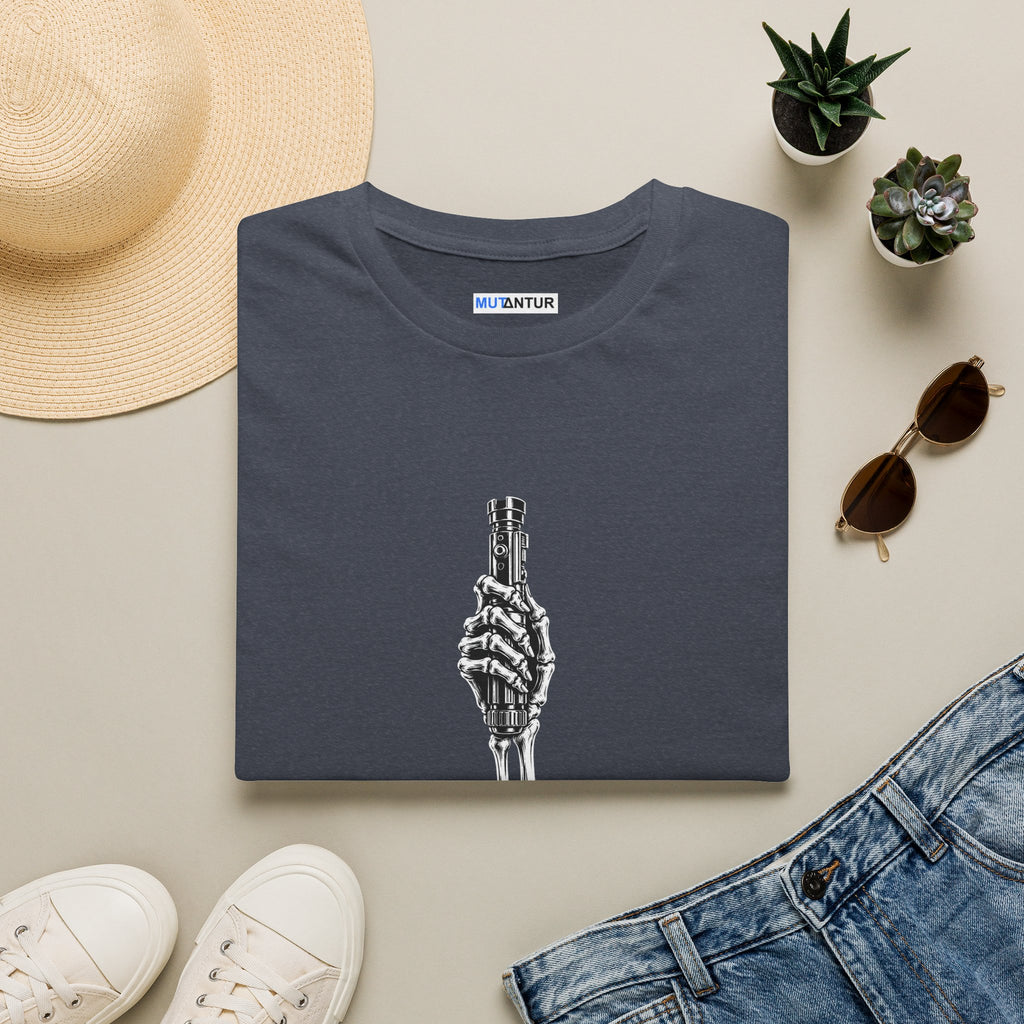 “Jedis Never Die” Gothic skeleton hand Halloween Graphic Tee