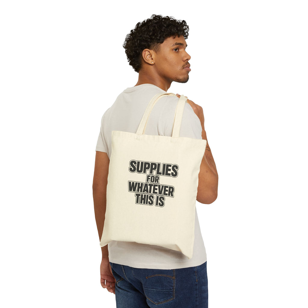 Supplies For Whatever This Is Tote Bag | Canvas Eco-friendly reusable Grocery Market Bag - Mutantur Labs LLC
