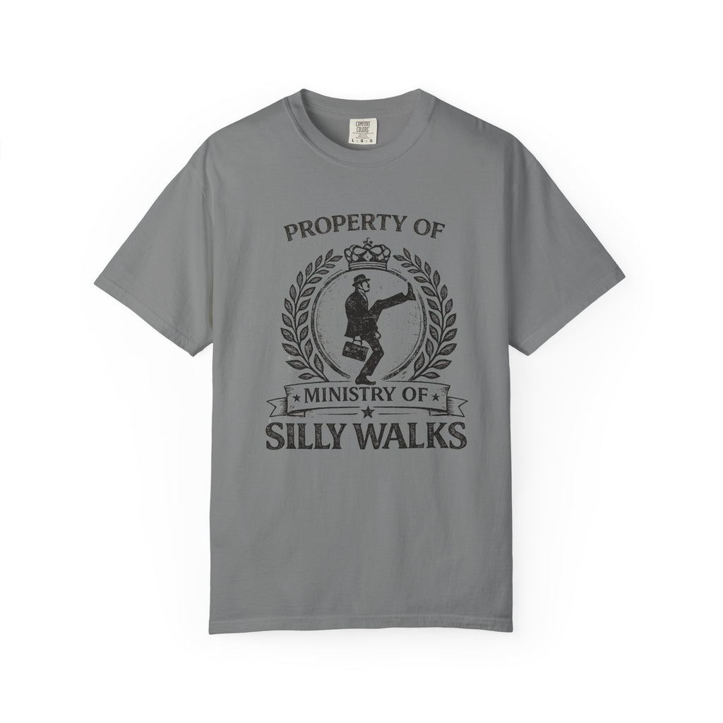 Ministry of Silly Walks T-Shirt Funny python Parody Comfort Colors Tee - Mutantur Labs LLC