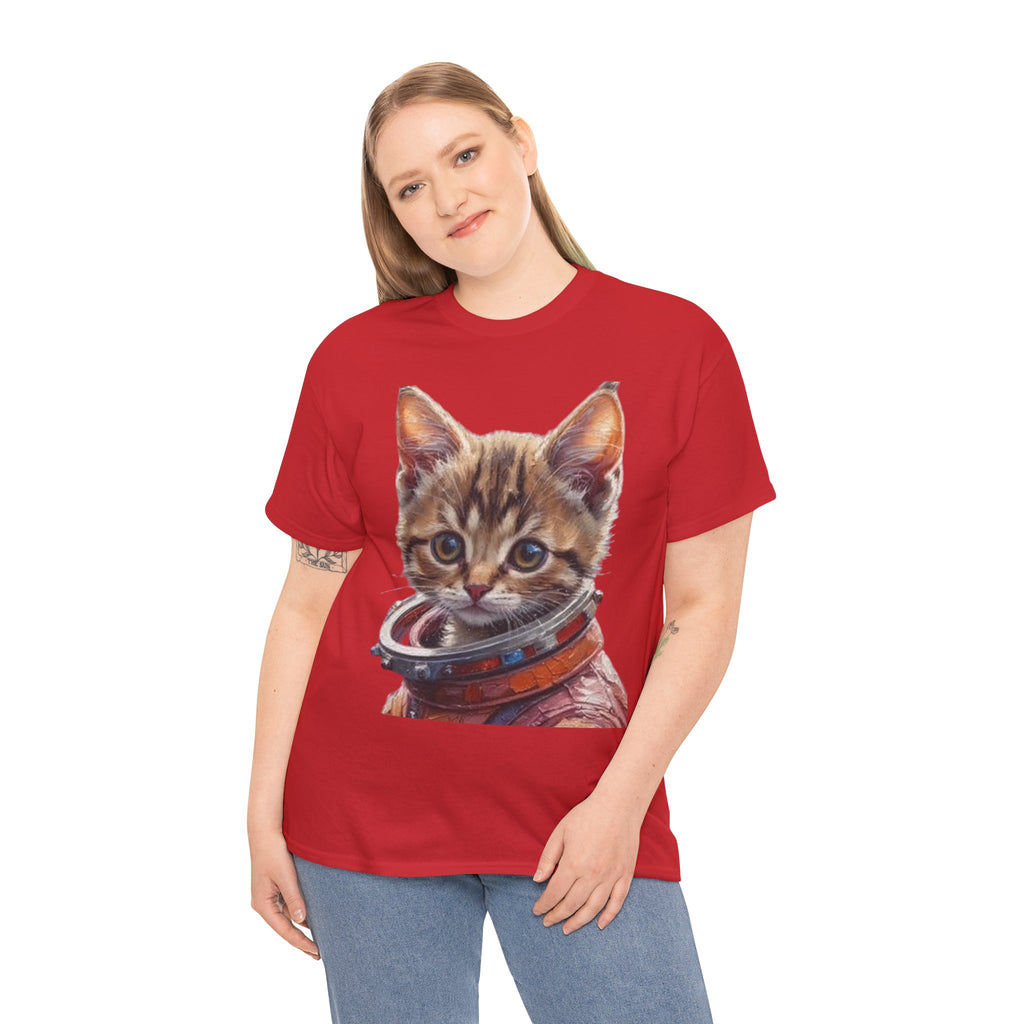 Astronaut Kitty Unisex Heavy Cotton Tee