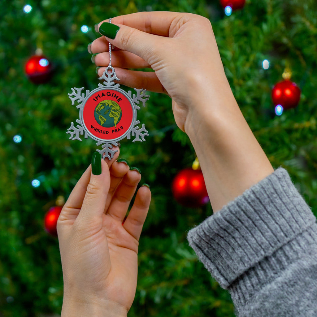 Imagine Whirled Peas Pewter Snowflake Ornament