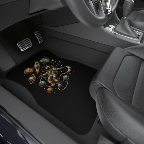 Car Mats Astronaut and Planets | Space Rocket Floor Mats Set of 4 - Mutantur Labs LLC