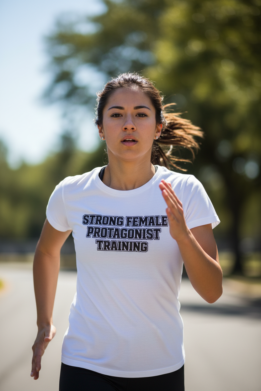 Strong Female Protagonist Training T-Shirt — Funny Fantasy Workout Graphic Tee