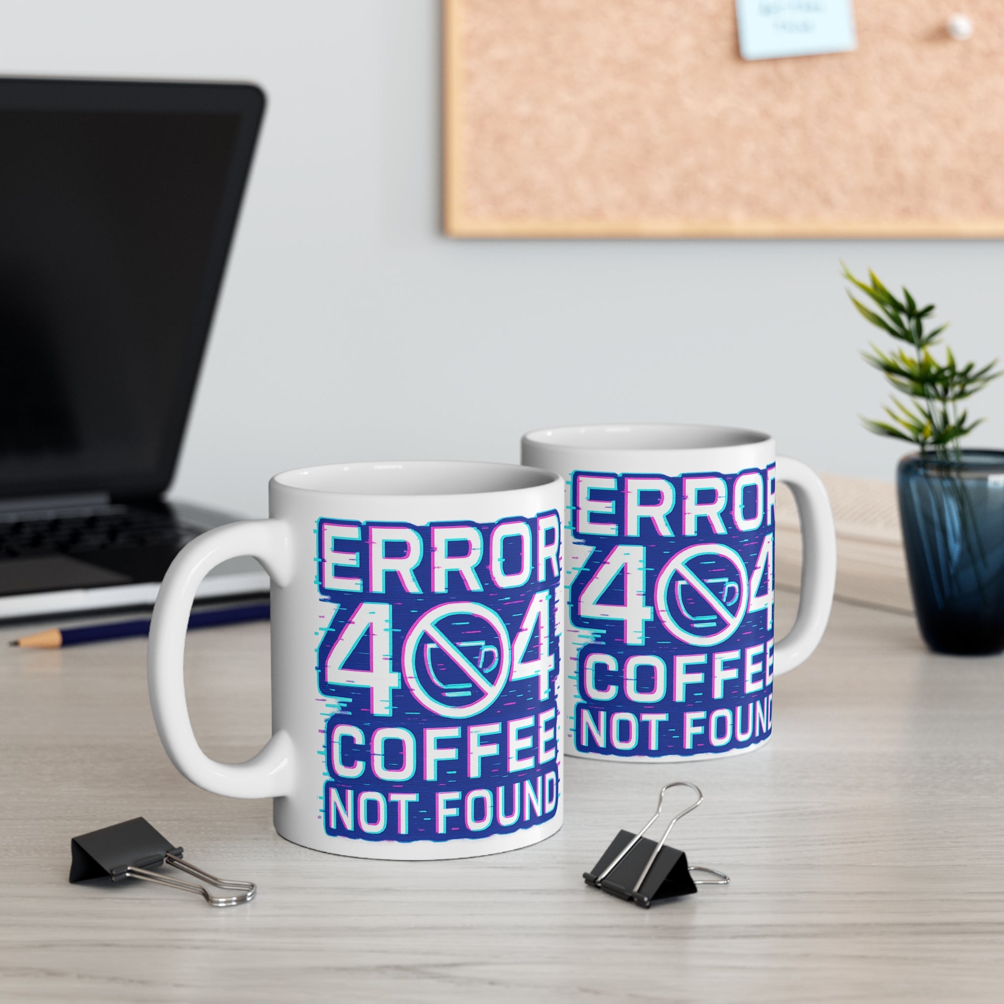 Error 404 Coffee Not Found Mug | Funny Tech Coffee Cup - Mutantur Labs LLC