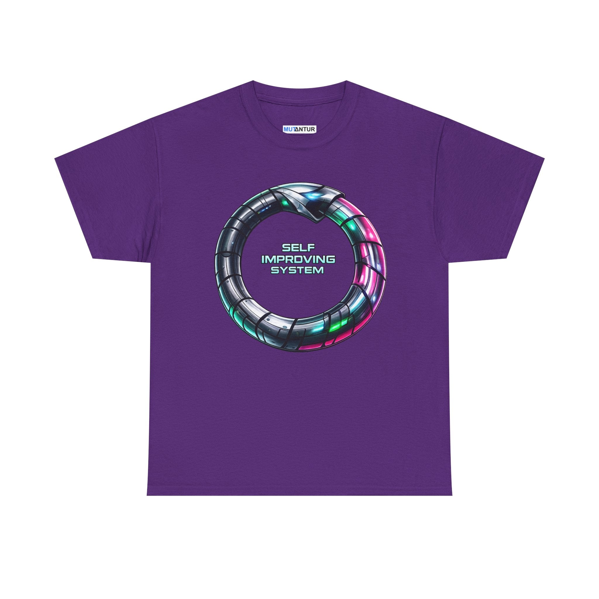 Self Improving System T-Shirt | Retro Futuristic Ouroboros Tee