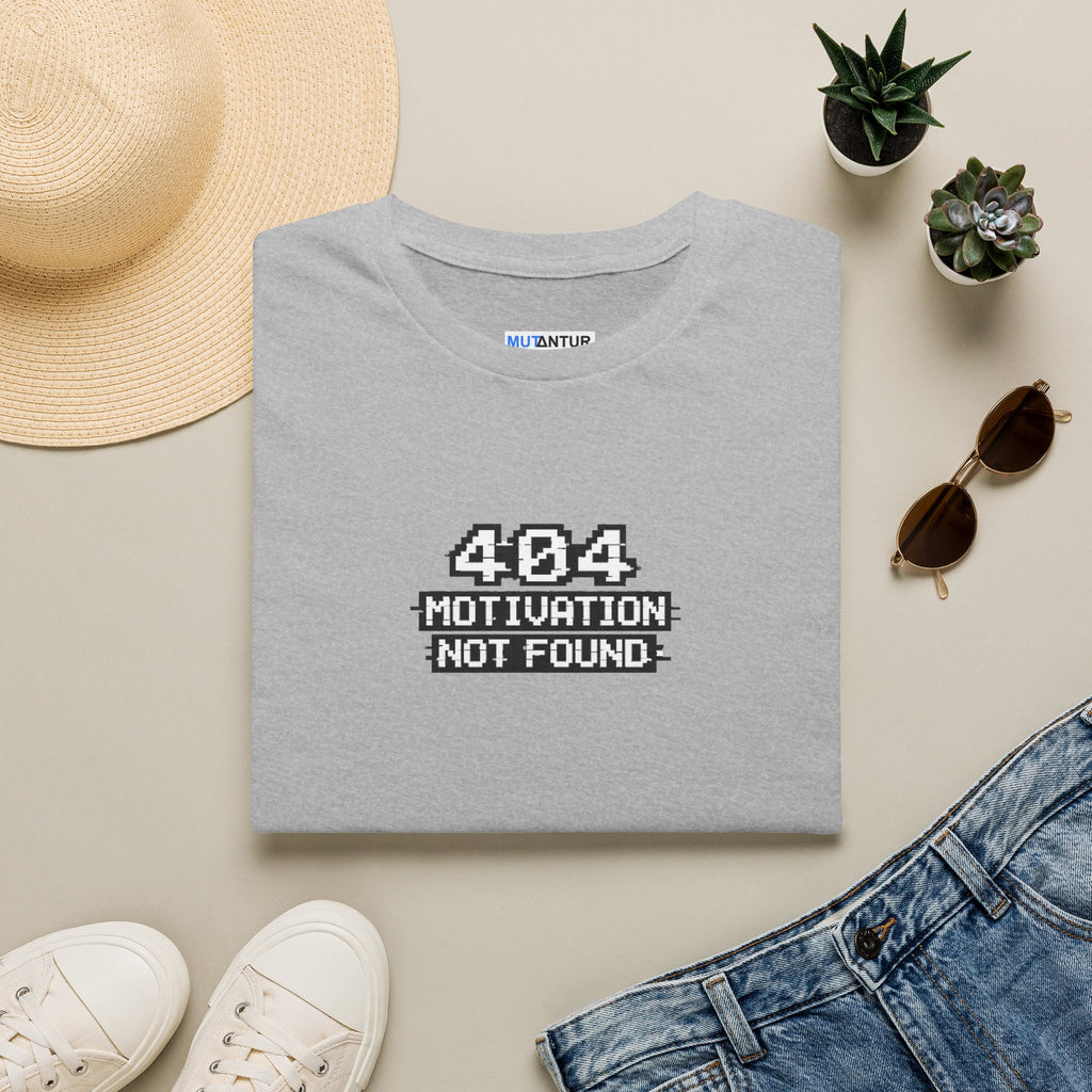"404 Motivation Not Found" Retro Pixel Graphic Tee