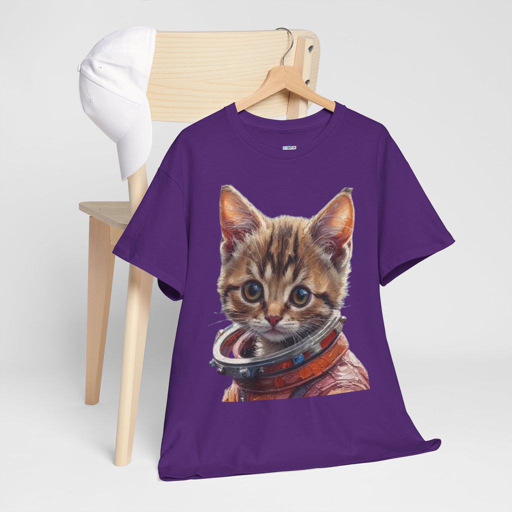 Astronaut Kitty Unisex Heavy Cotton Tee