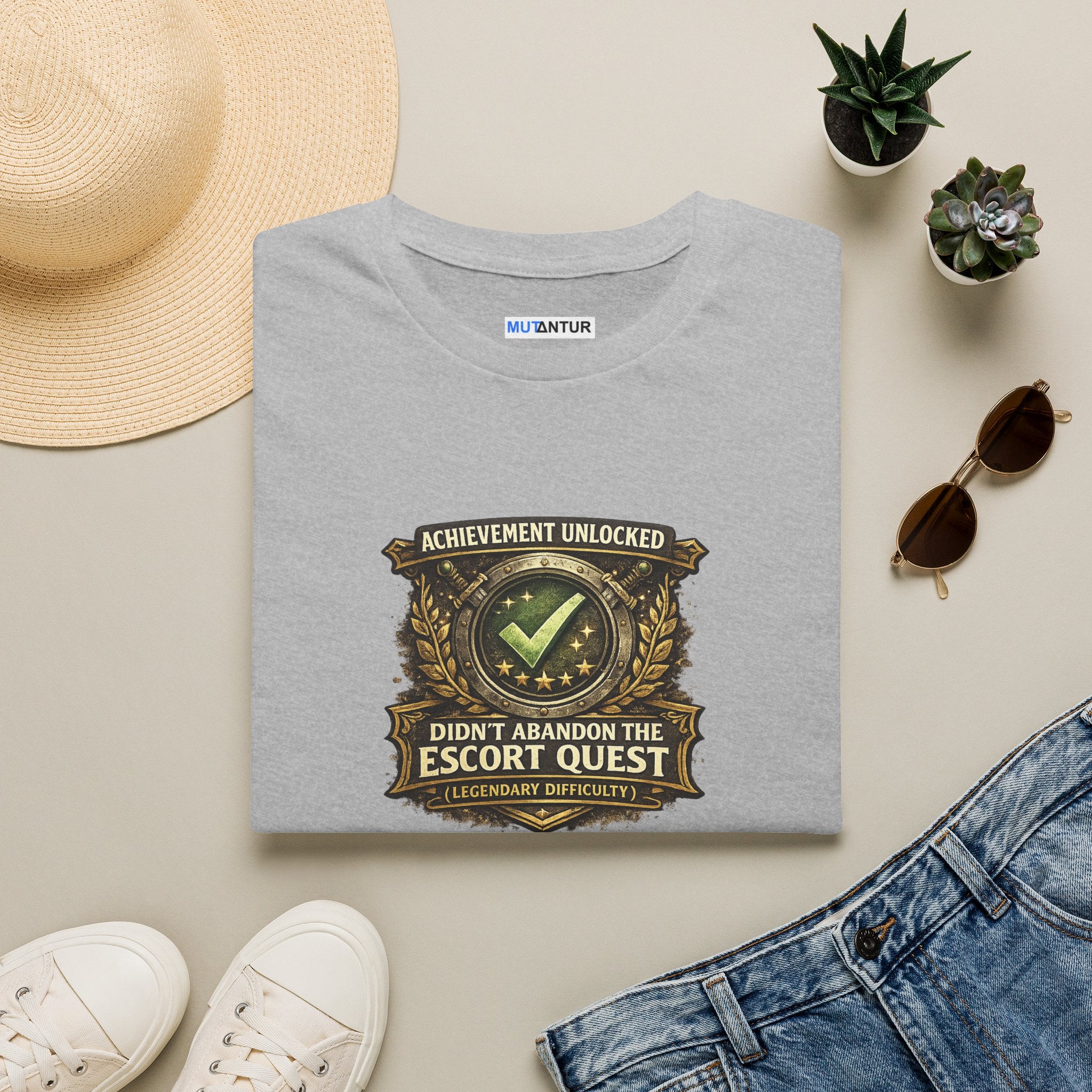 "Achievement Unlocked: Didn't Abandon the Escort Quest" Gamer Tee