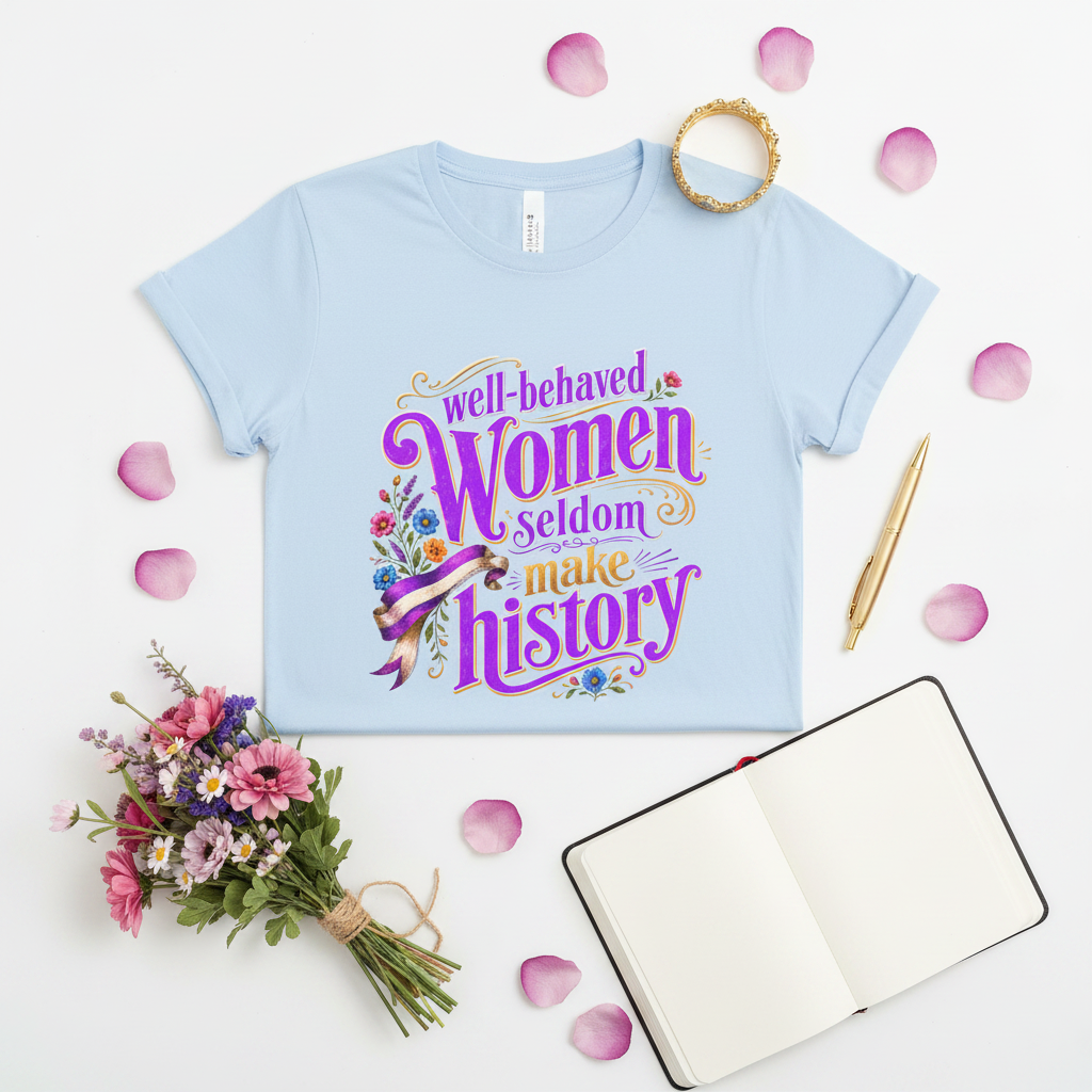 Well-Behaved Women Seldom Make History Feminist T-Shirt