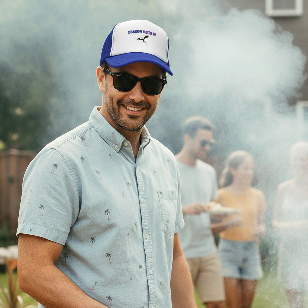 Dragon Handler Trucker Cap with Dragon Silhouette - Mutantur Labs LLC