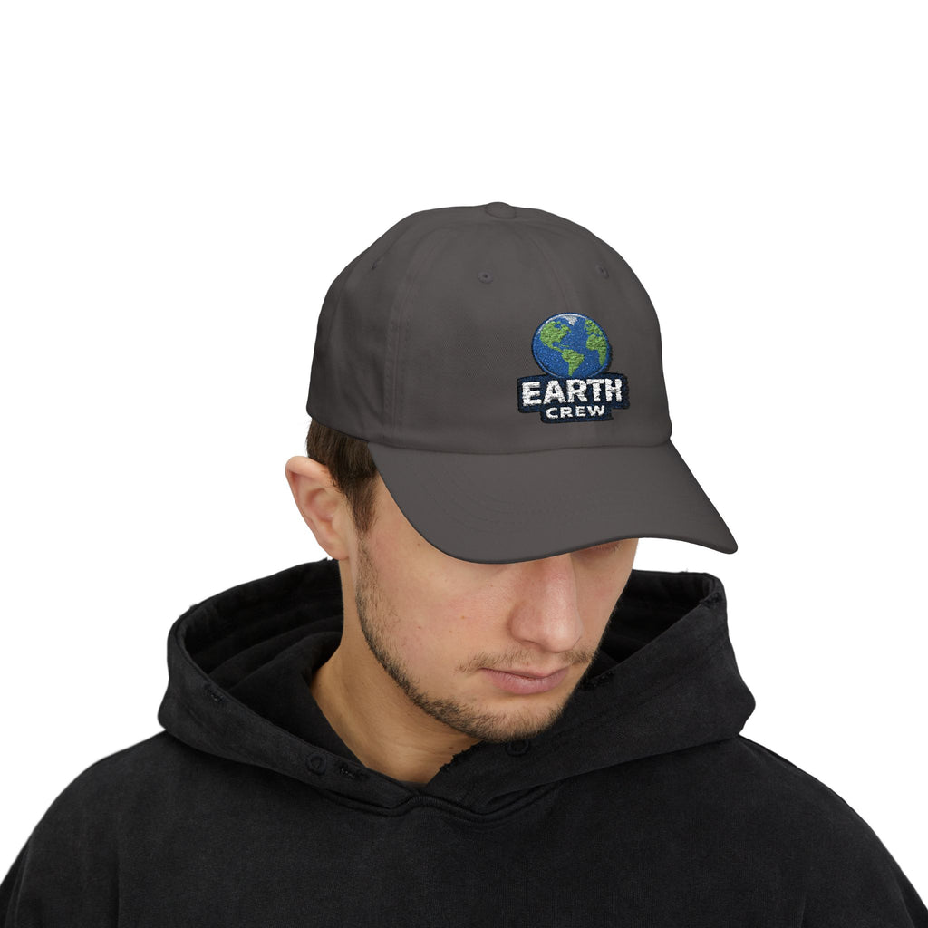 Earth Crew Dad Cap – Embroidered Globe Baseball Hat - Mutantur Labs LLC
