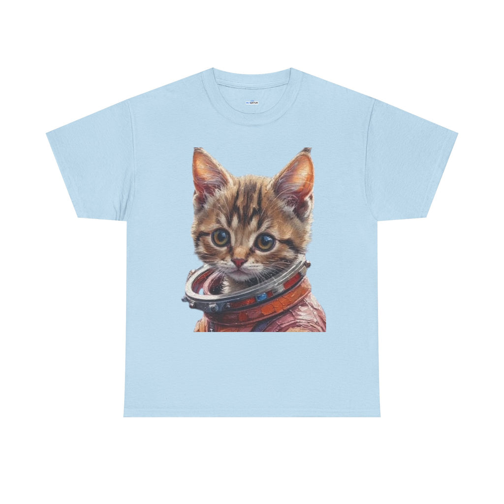Astronaut Kitty Unisex Heavy Cotton Tee - Mutantur Labs LLC