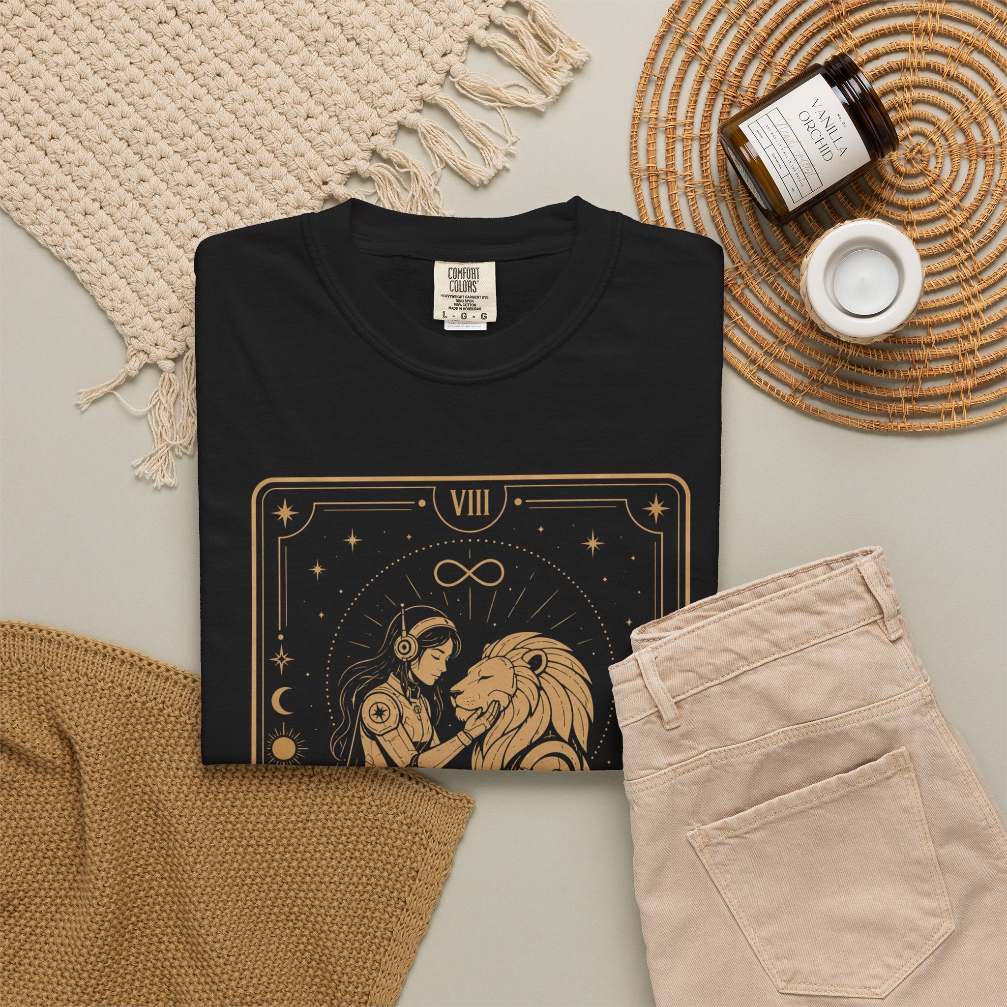 Strength Tarot T-Shirt — Future Arcana Comfort Colors Graphic Tee
