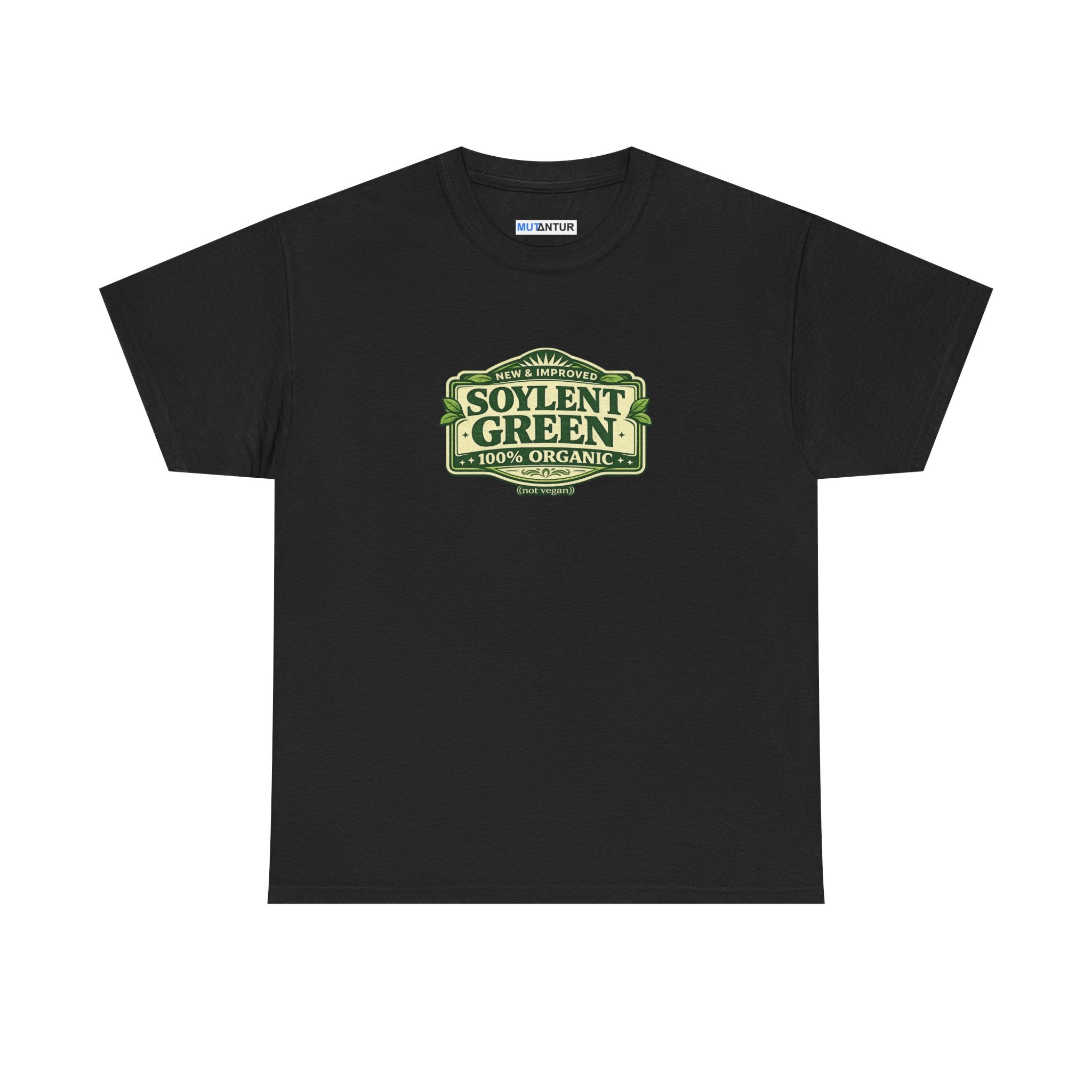 Soylent Green 100% Organic Mystery Ration T-Shirt — Funny Retro Dystopian Sci-Fi Parody Tee - Mutantur Labs LLC