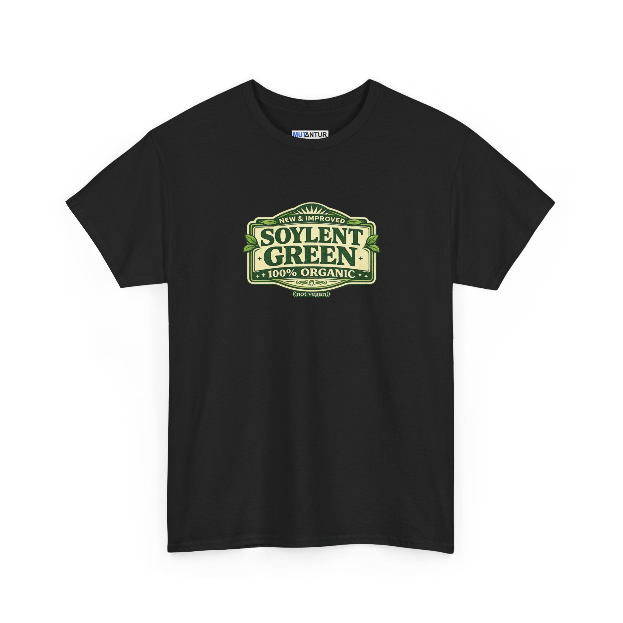 Soylent Green 100% Organic Mystery Ration T-Shirt — Funny Retro Dystopian Sci-Fi Parody Tee - Mutantur Labs LLC