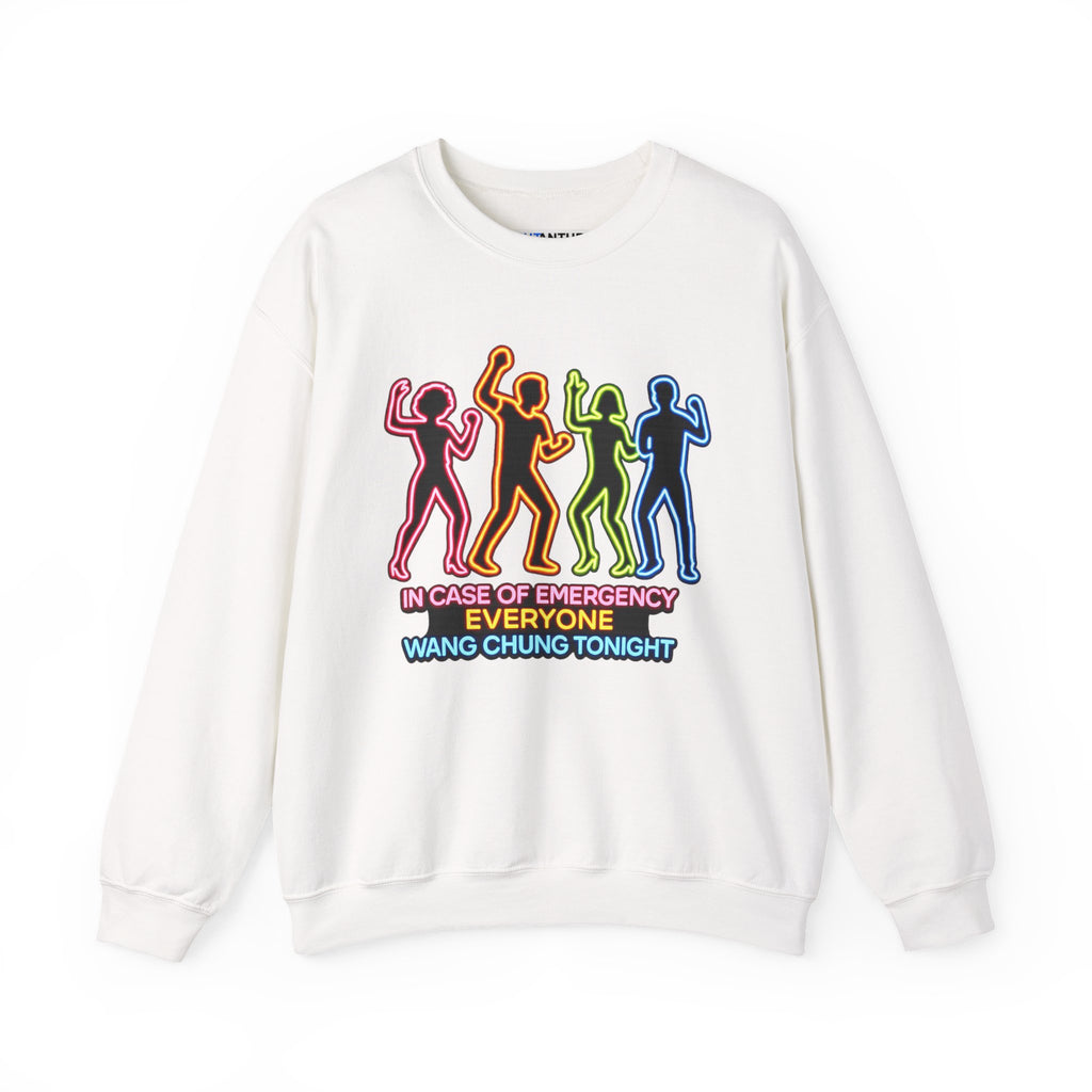 Emergency Everyone Wang Chung Tonight Sweatshirt, Cozy Playful Crewneck - Mutantur Labs LLC