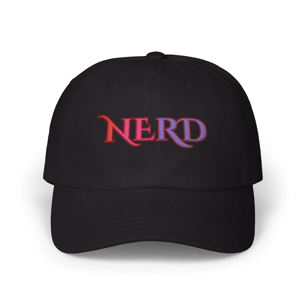 Nerd Retro Script Dad Cap | Embroidered Baseball Hat cool nerd gift - Mutantur Labs LLC