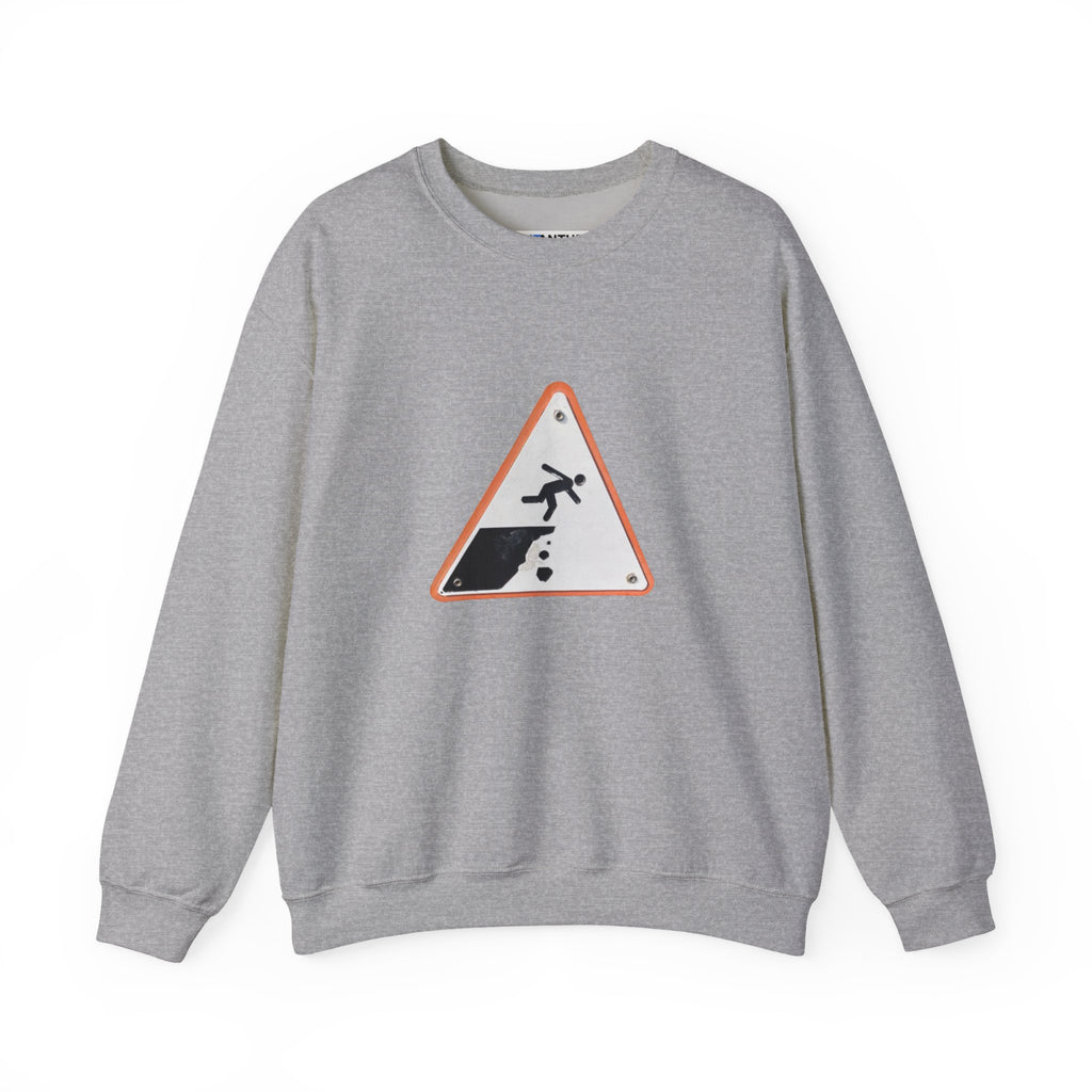 Irish Cliff Edge Warning sign funny Graphic Crewneck Sweatshirt - Mutantur Labs LLC