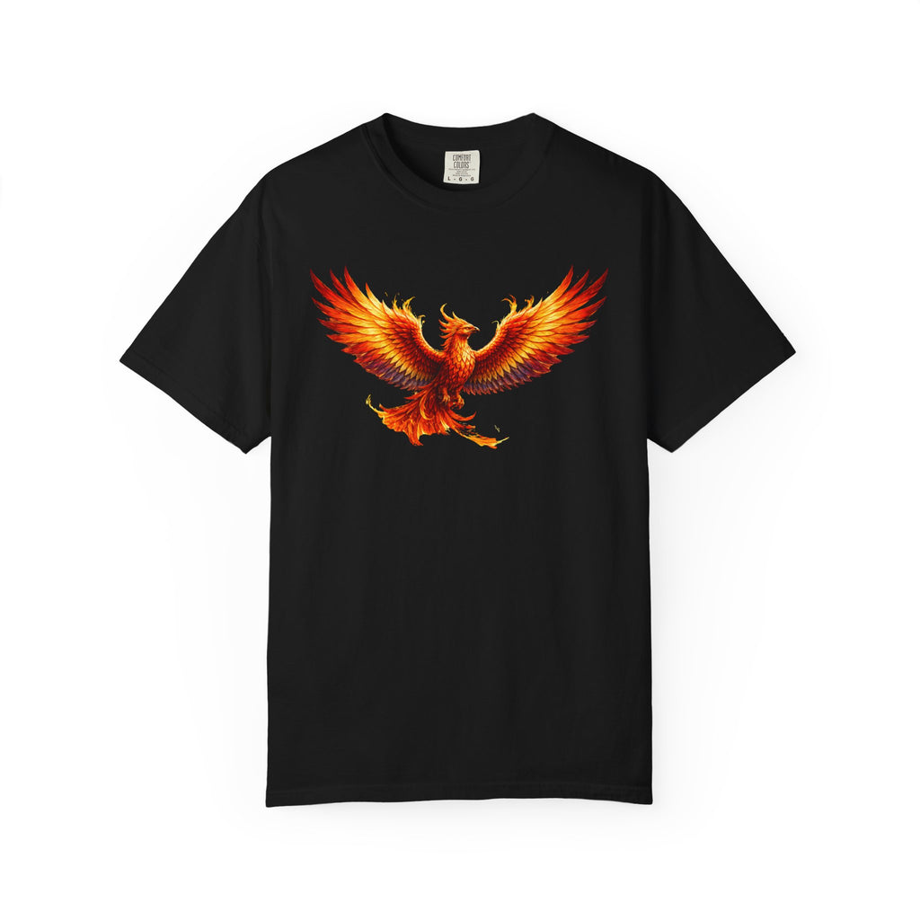 Phoenix Rising T-Shirt — Fiery Mythical Bird Graphic Tee - Mutantur Labs LLC