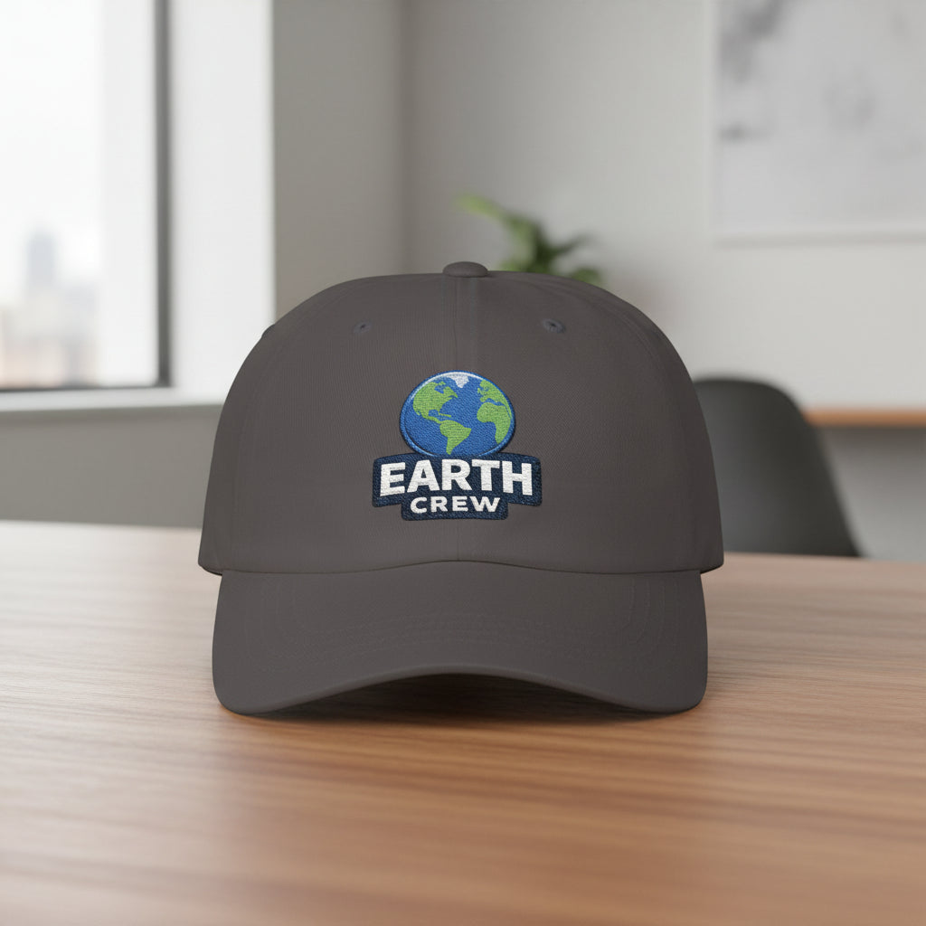 Earth Crew Dad Cap – Embroidered Globe Baseball Hat - Mutantur Labs LLC