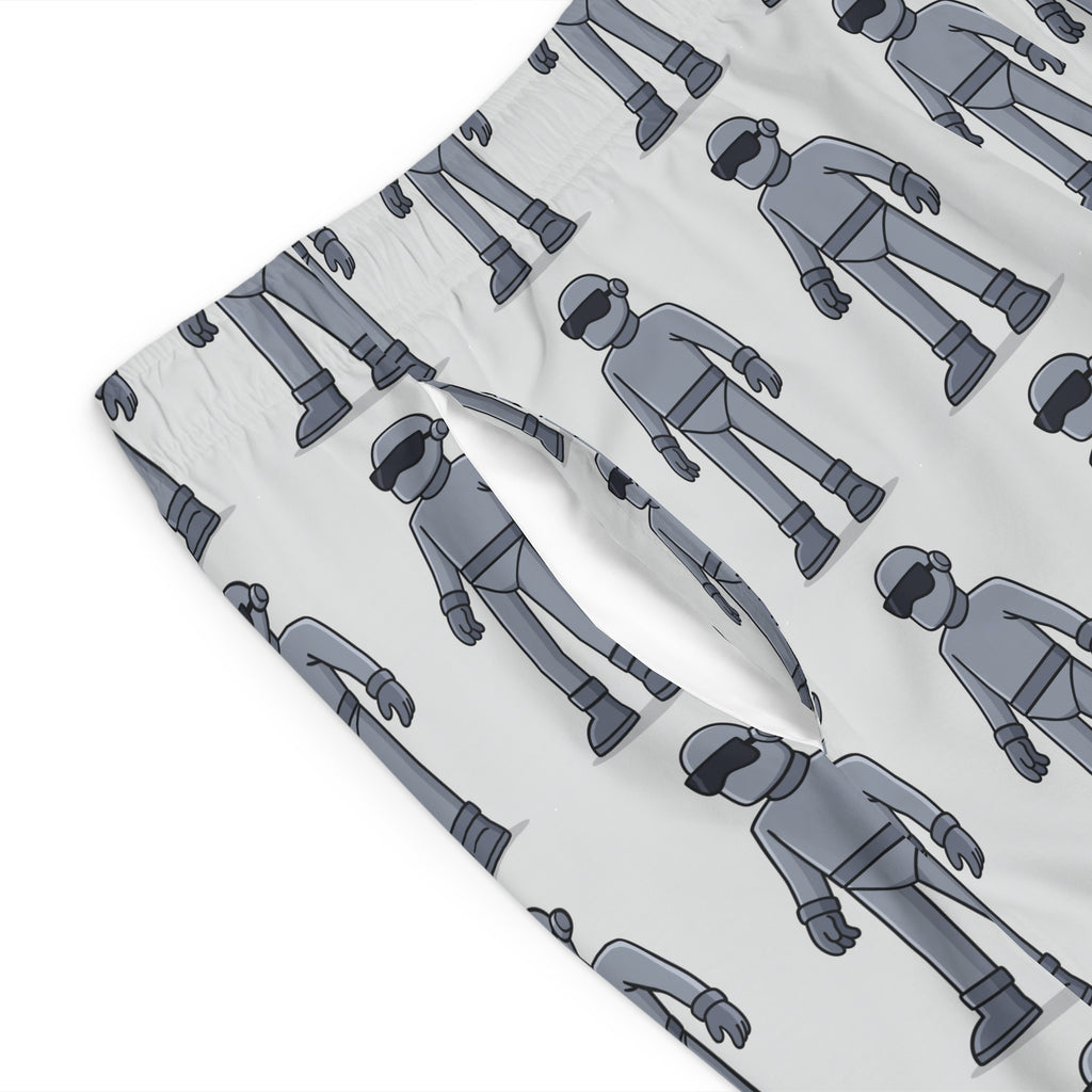 Got Gort Robot Board Shorts – Men’s Sci-Fi Swim Trunks - Mutantur Labs LLC