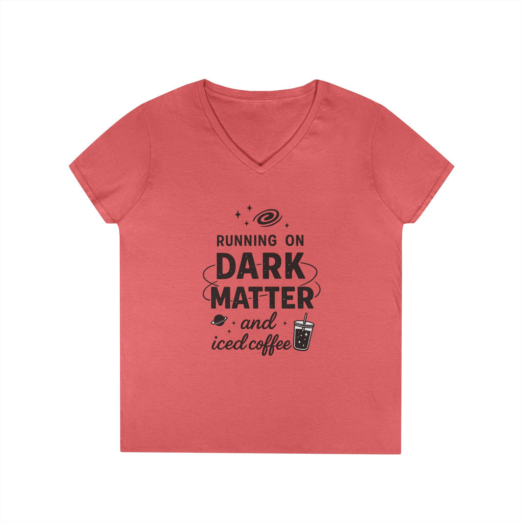 Running on Dark Matter and Iced Coffee T-Shirt | Funny Science Coffee Tee - Mutantur Labs LLC