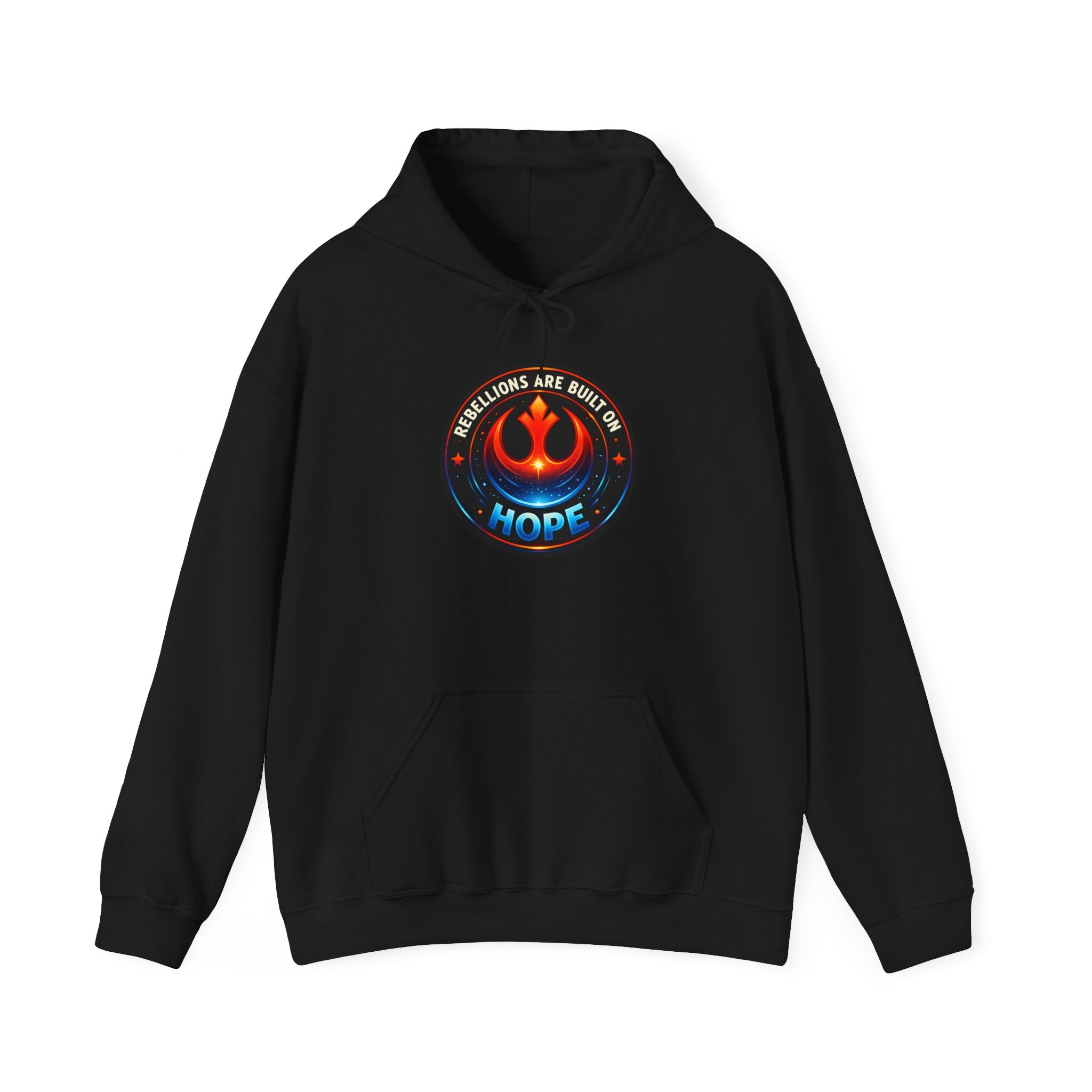 Rebellions are Built on Hope Rebel Emblem Hoodie - Mutantur Labs LLC