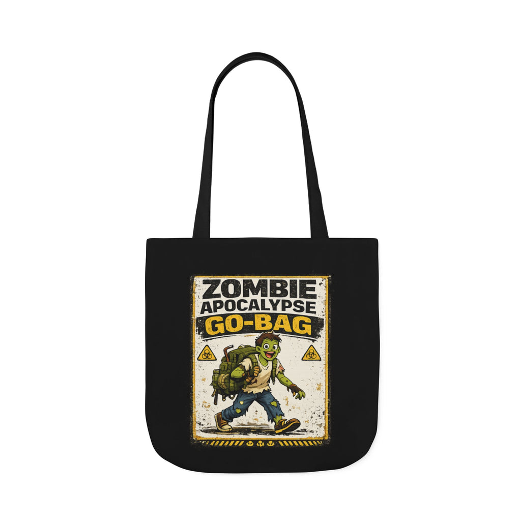 Zombie Apocalypse Go-Bag Tote Bag | Retro Survival Graphic - Mutantur Labs LLC