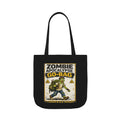 Zombie Apocalypse Go-Bag retro survival tote bag, bottom detail
