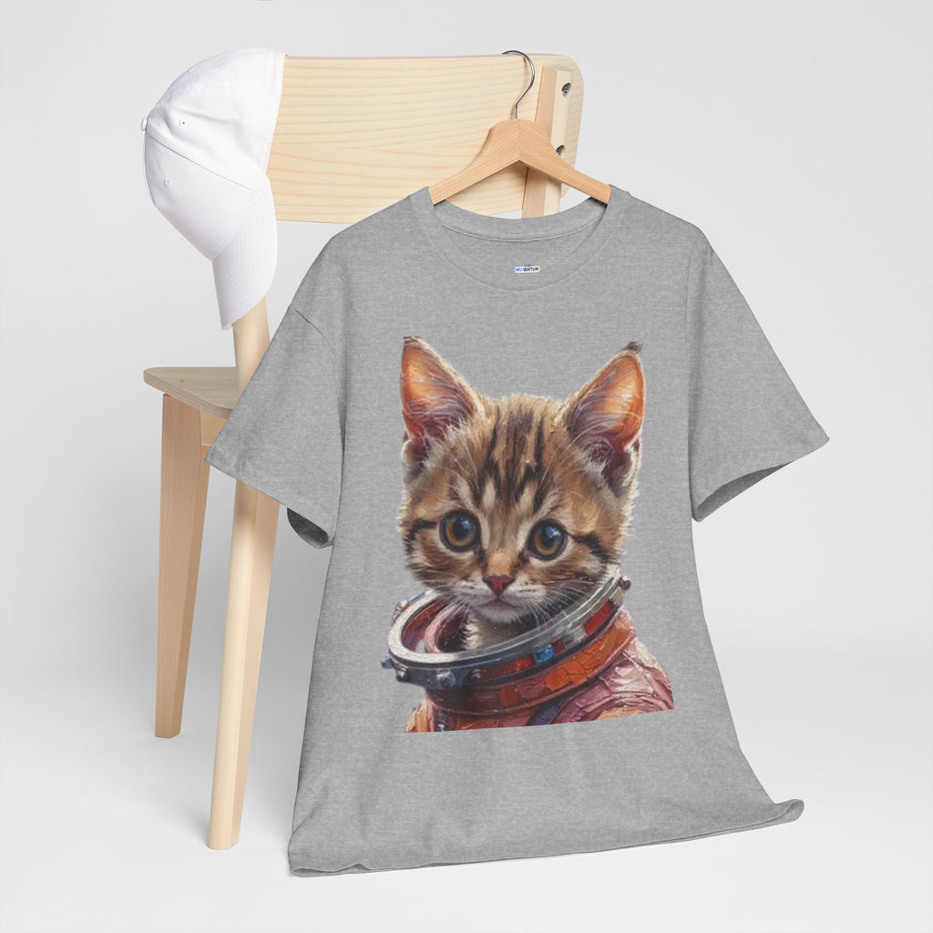 Astronaut Kitty Unisex Heavy Cotton Tee