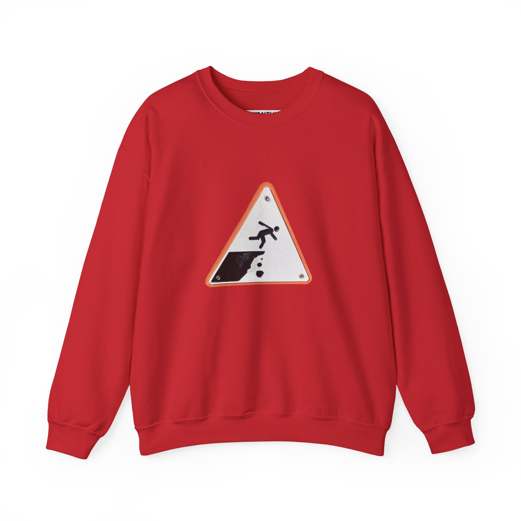 Irish Cliff Edge Warning sign funny Graphic Crewneck Sweatshirt - Mutantur Labs LLC