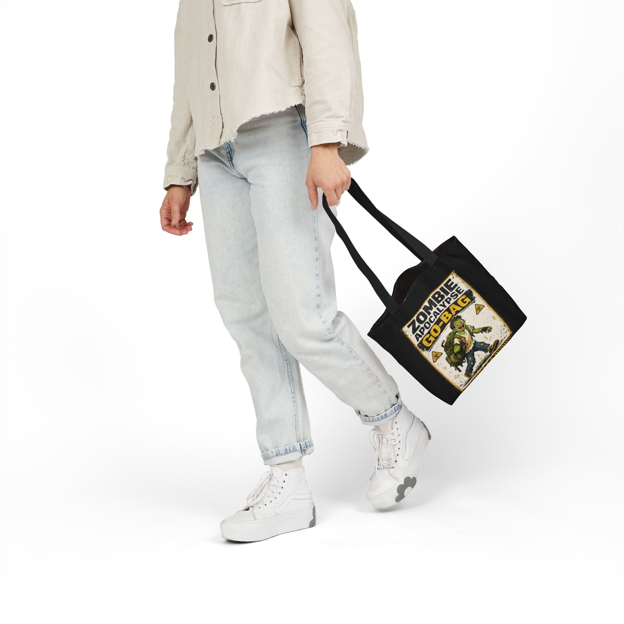 Zombie Apocalypse Go-Bag Tote Bag | Retro Survival Graphic - Mutantur Labs LLC