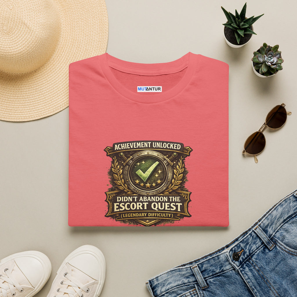 "Achievement Unlocked: Didn't Abandon the Escort Quest" Gamer Tee