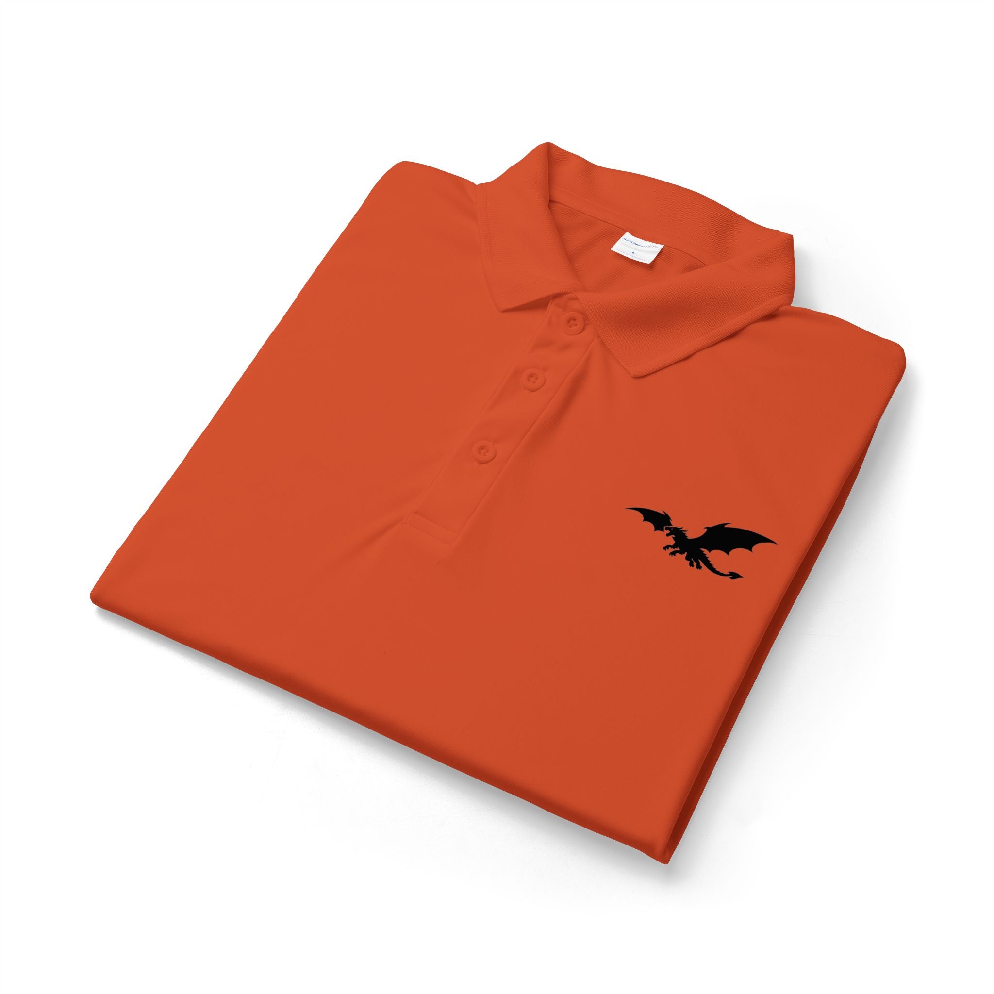 Dragon Icon Men’s Polo Shirt | Casual Fantasy Embroidered Polo - Mutantur Labs LLC